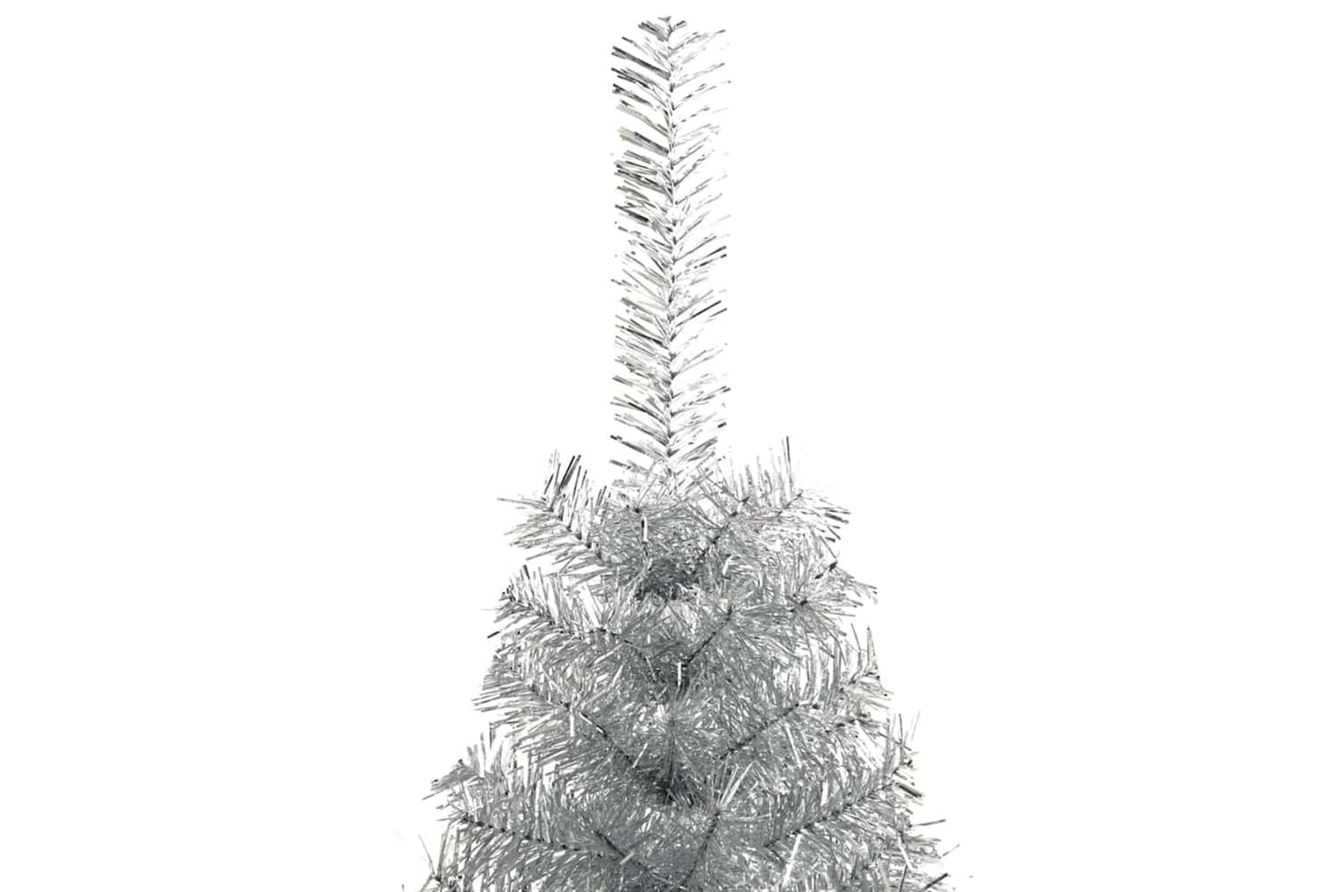 Vidaxl Artificial Pre-lit Christmas Tree Silver 150 Cm Pet-7