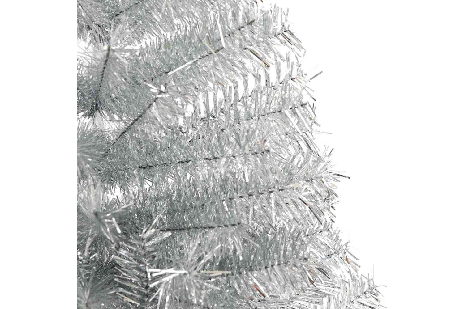 Vidaxl Artificial Pre-lit Christmas Tree Silver 240 Cm Pet-10