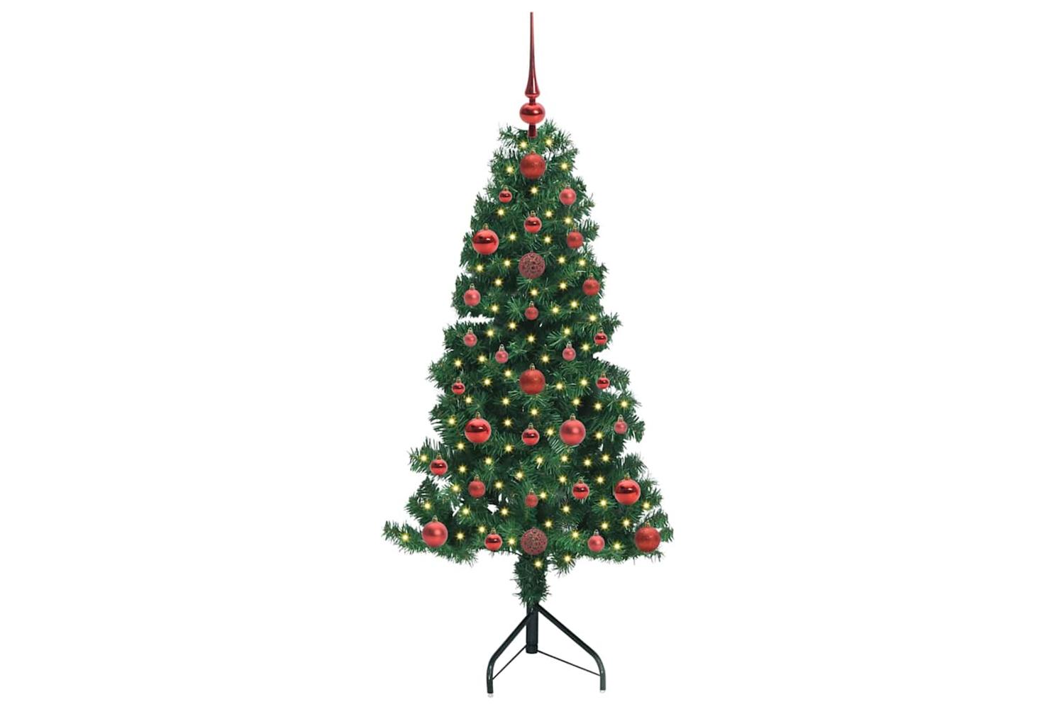 Vidaxl Corner Artificial Christmas Tree Green 120 Cm Pvc And Metal-3