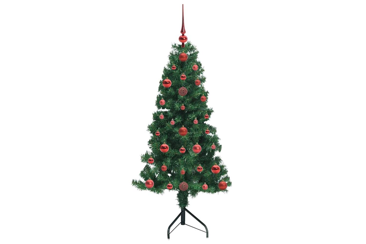 Vidaxl Corner Artificial Christmas Tree Green 120 Cm Pvc And Metal-4