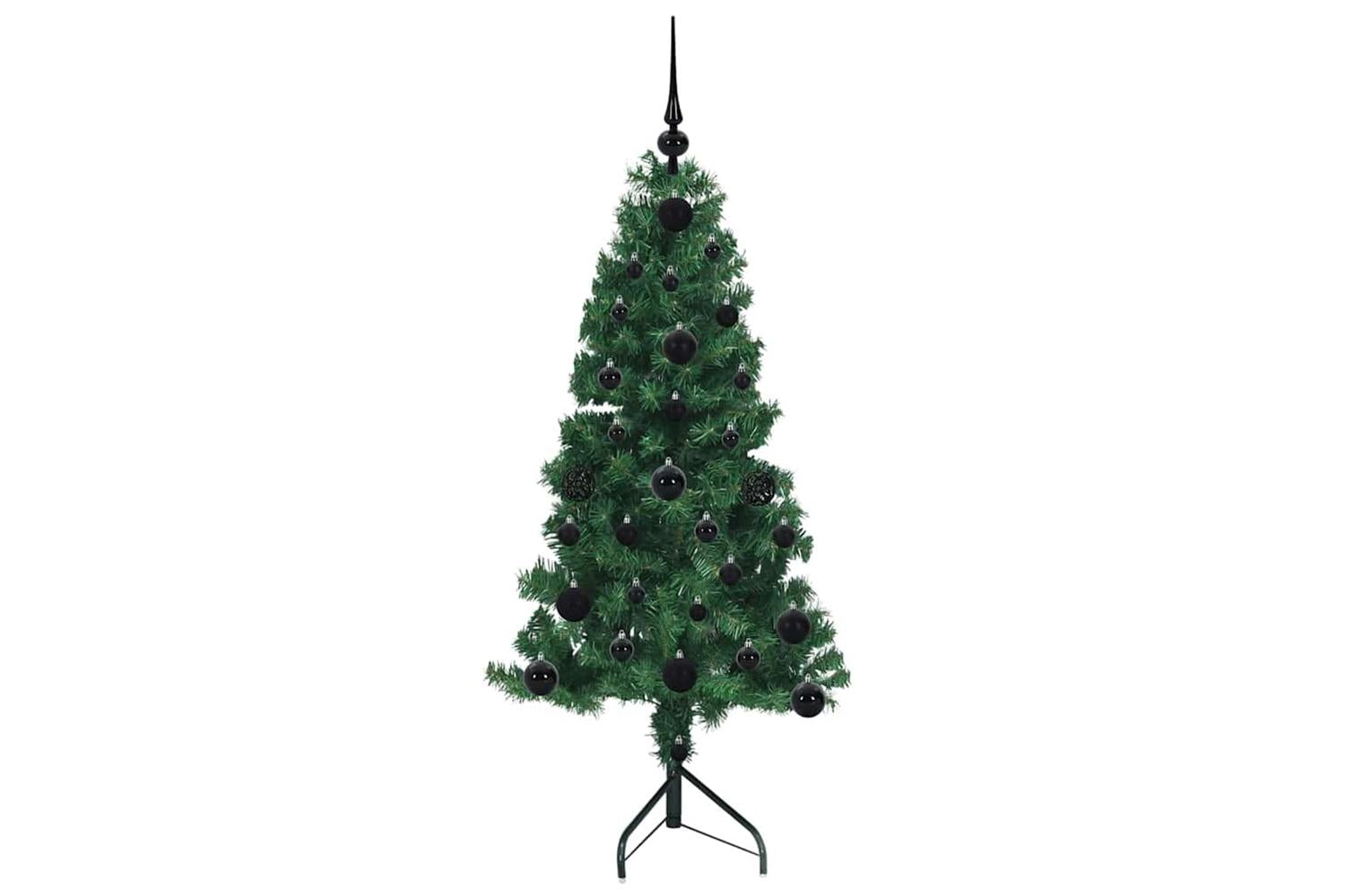 Vidaxl Corner Artificial Christmas Tree Green 120 Cm Pvc And Metal-4