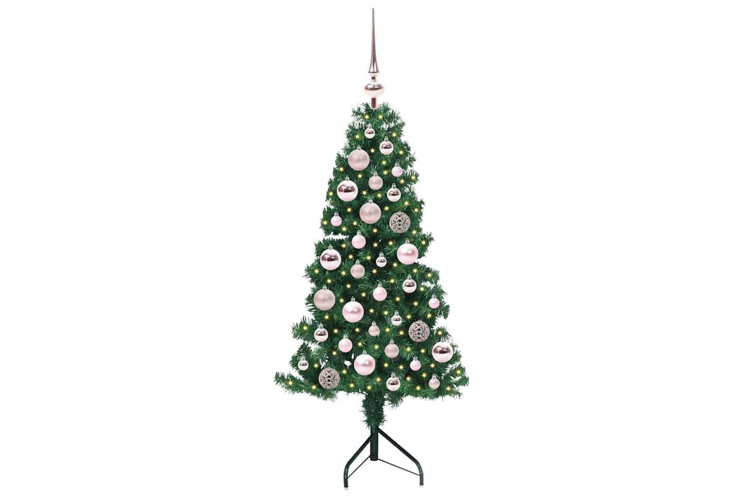 Vidaxl Corner Artificial Christmas Tree Green 120 Cm Pvc And Metal-3