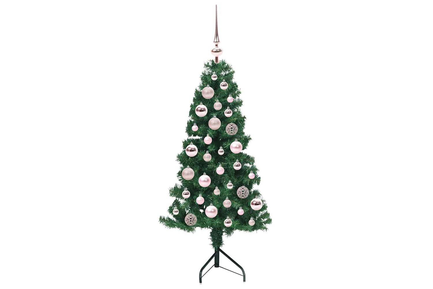 Vidaxl Corner Artificial Christmas Tree Green 120 Cm Pvc And Metal-4