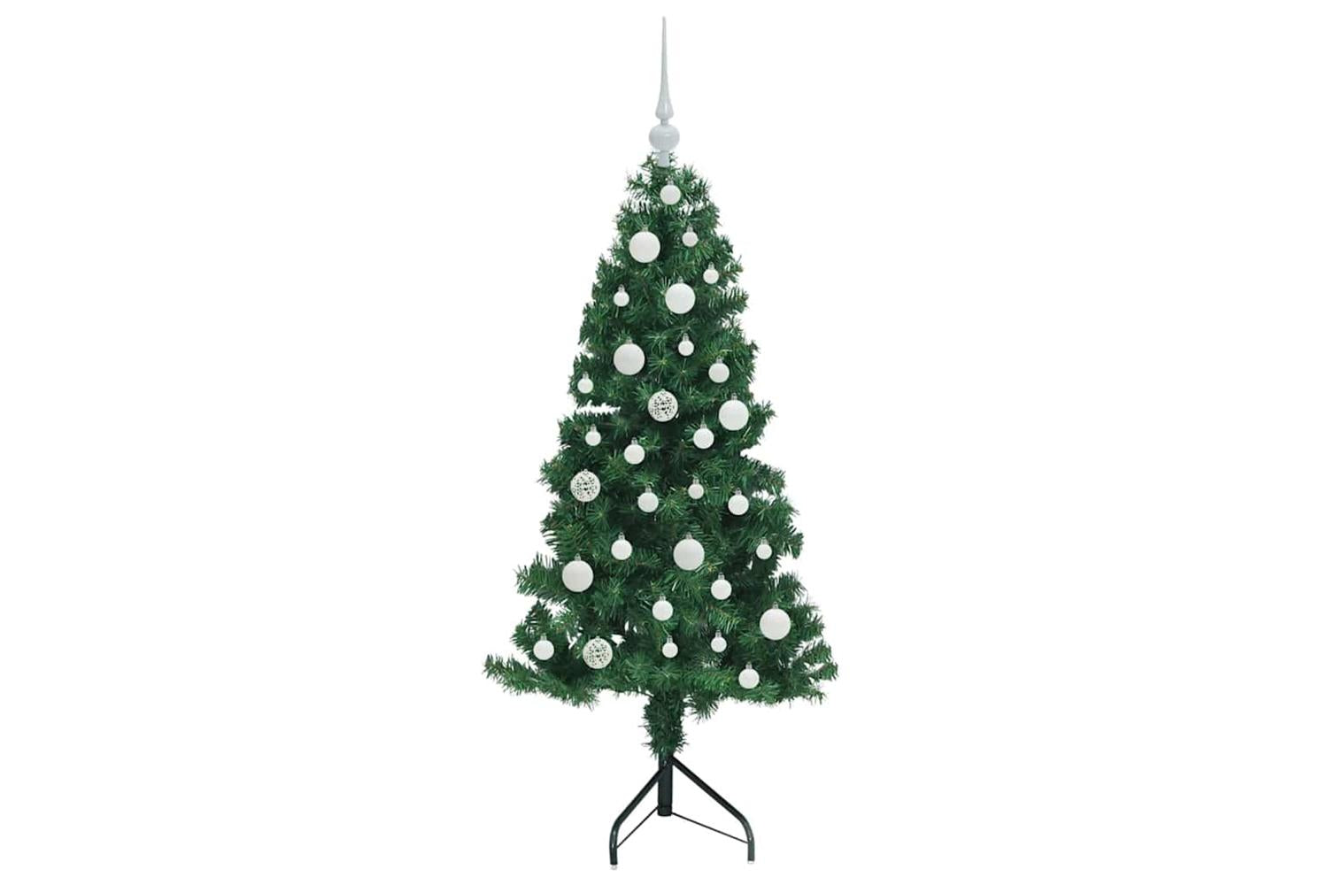 Vidaxl Corner Artificial Christmas Tree Green 120 Cm Pvc And Metal-4