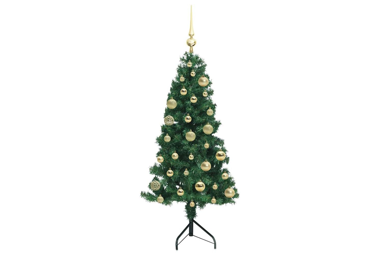 Vidaxl Corner Artificial Christmas Tree Green 120 Cm Pvc And Metal-4