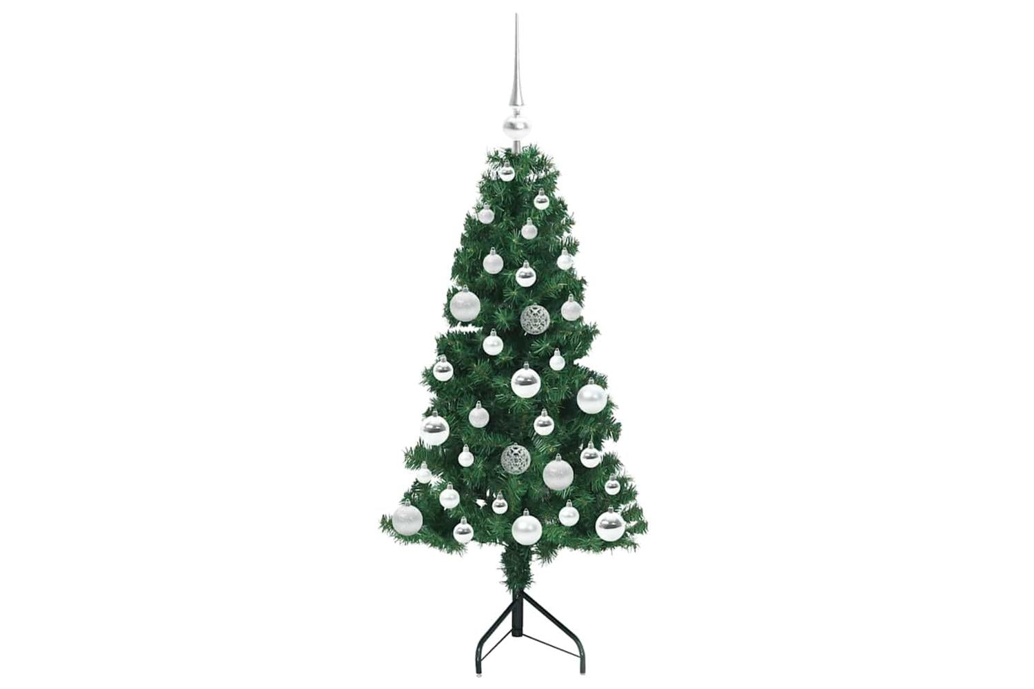 Vidaxl Corner Artificial Christmas Tree Green 120 Cm Pvc And Metal-4