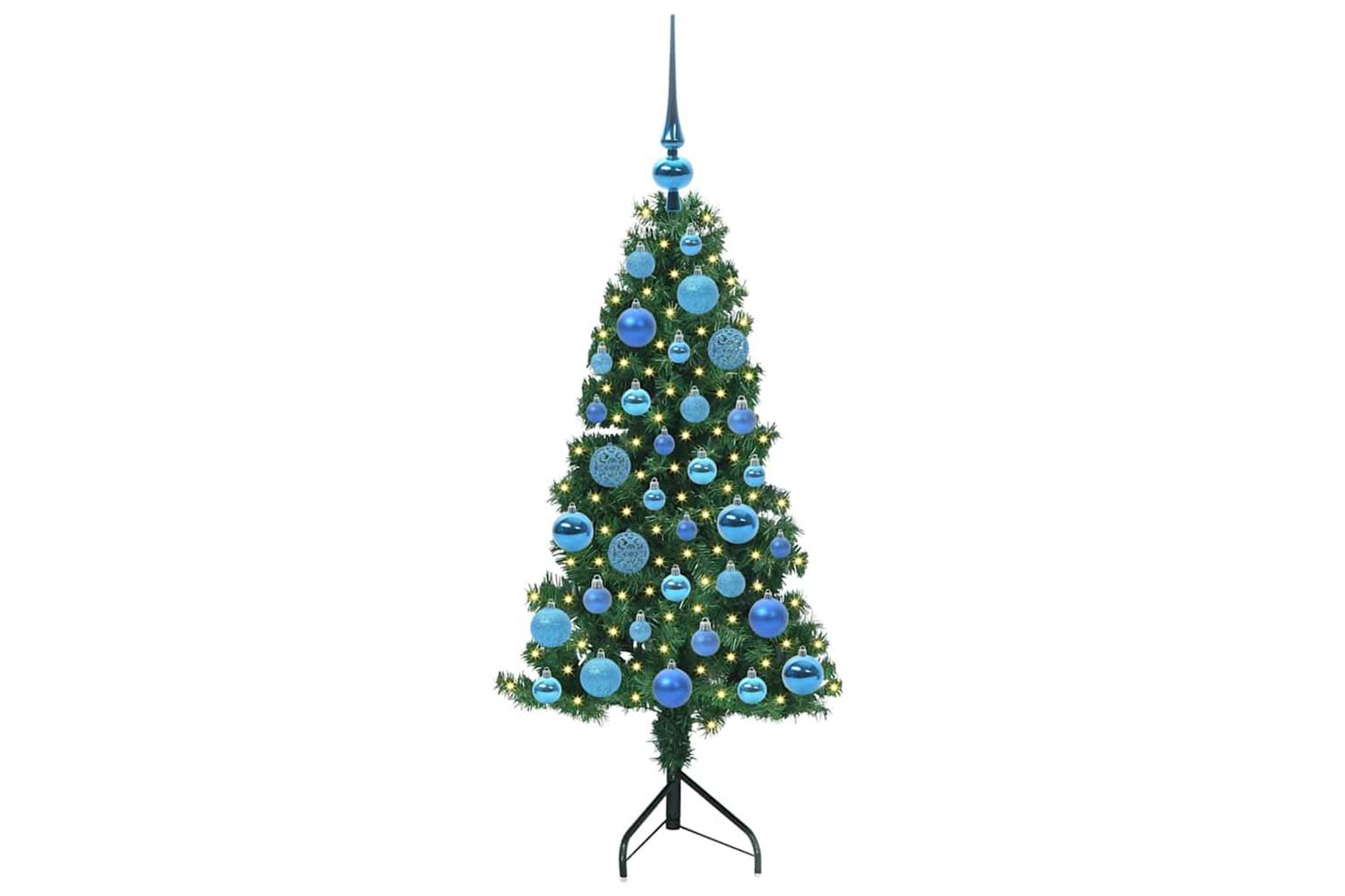 Vidaxl Corner Artificial Christmas Tree Green 120 Cm Pvc And Metal-3