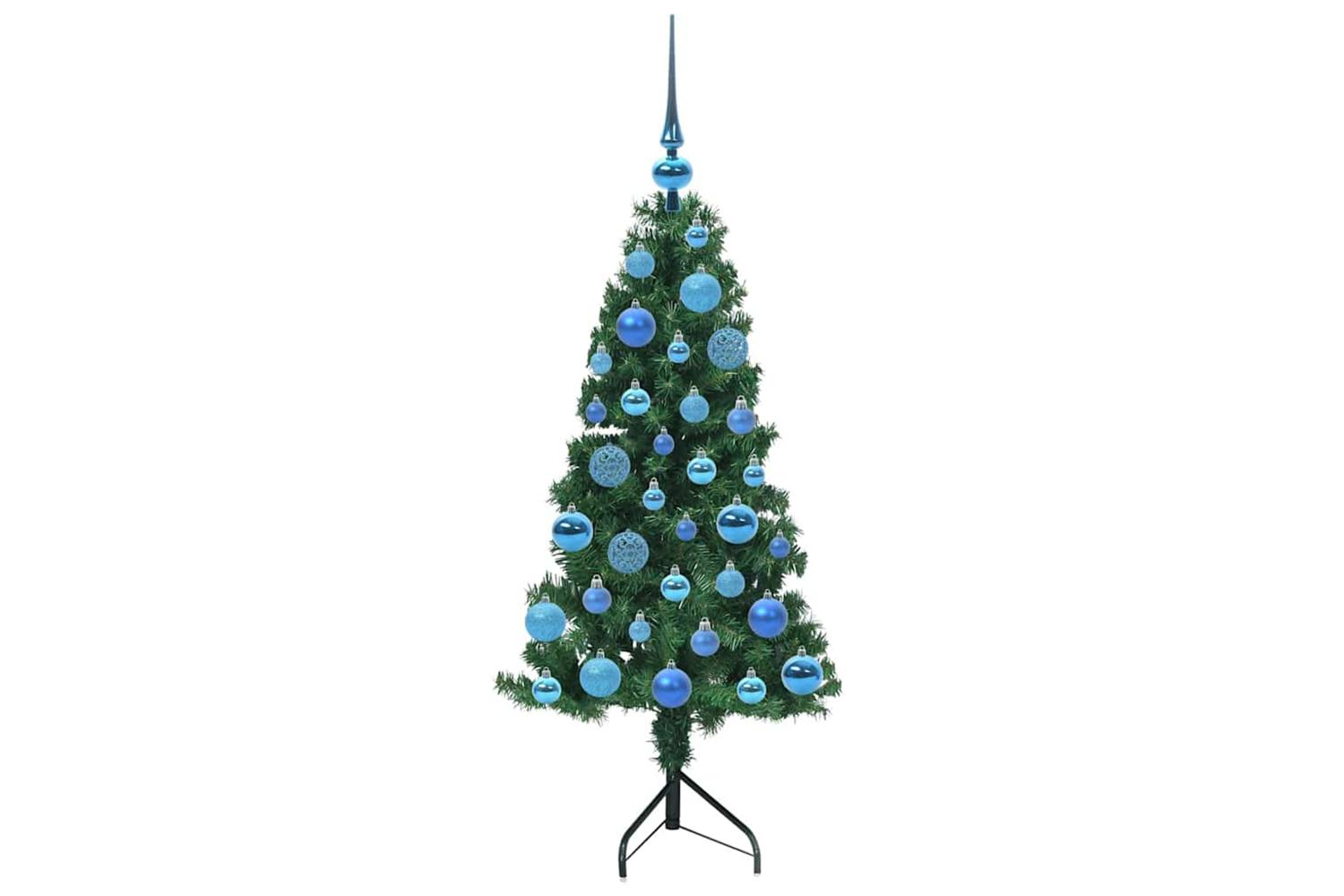 Vidaxl Corner Artificial Christmas Tree Green 120 Cm Pvc And Metal-4