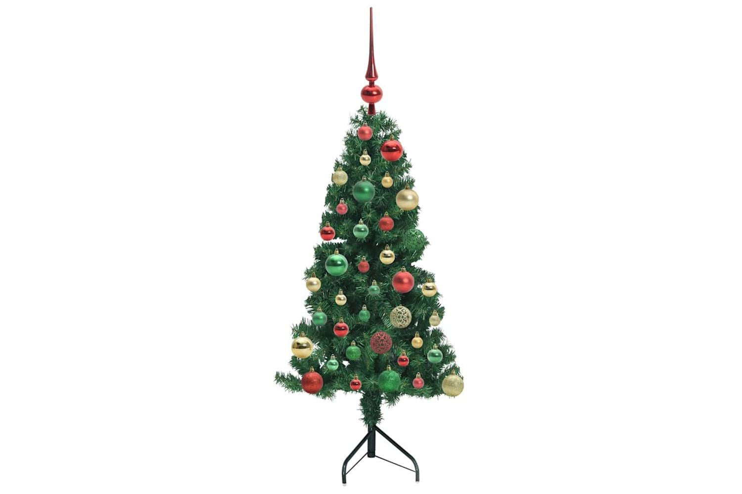 Vidaxl Corner Artificial Christmas Tree Green 120 Cm Pvc And Metal-6
