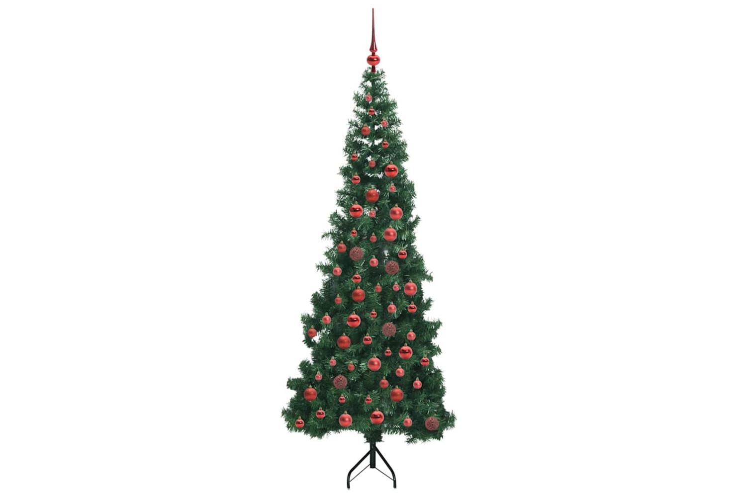 Vidaxl Corner Artificial Christmas Tree Green 180 Cm Pvc And Metal-4