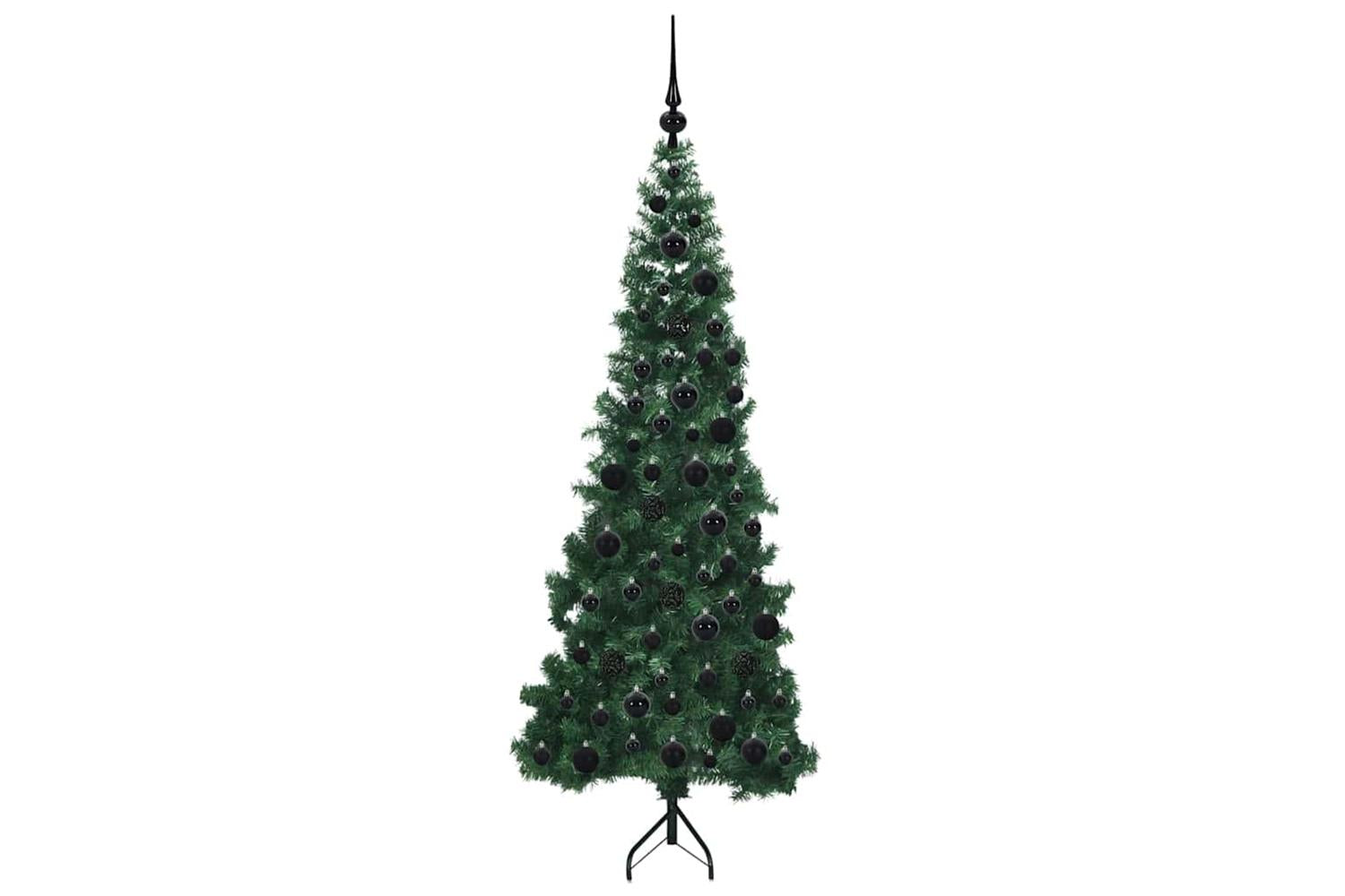 Vidaxl Corner Artificial Christmas Tree Green 180 Cm Pvc And Metal-4