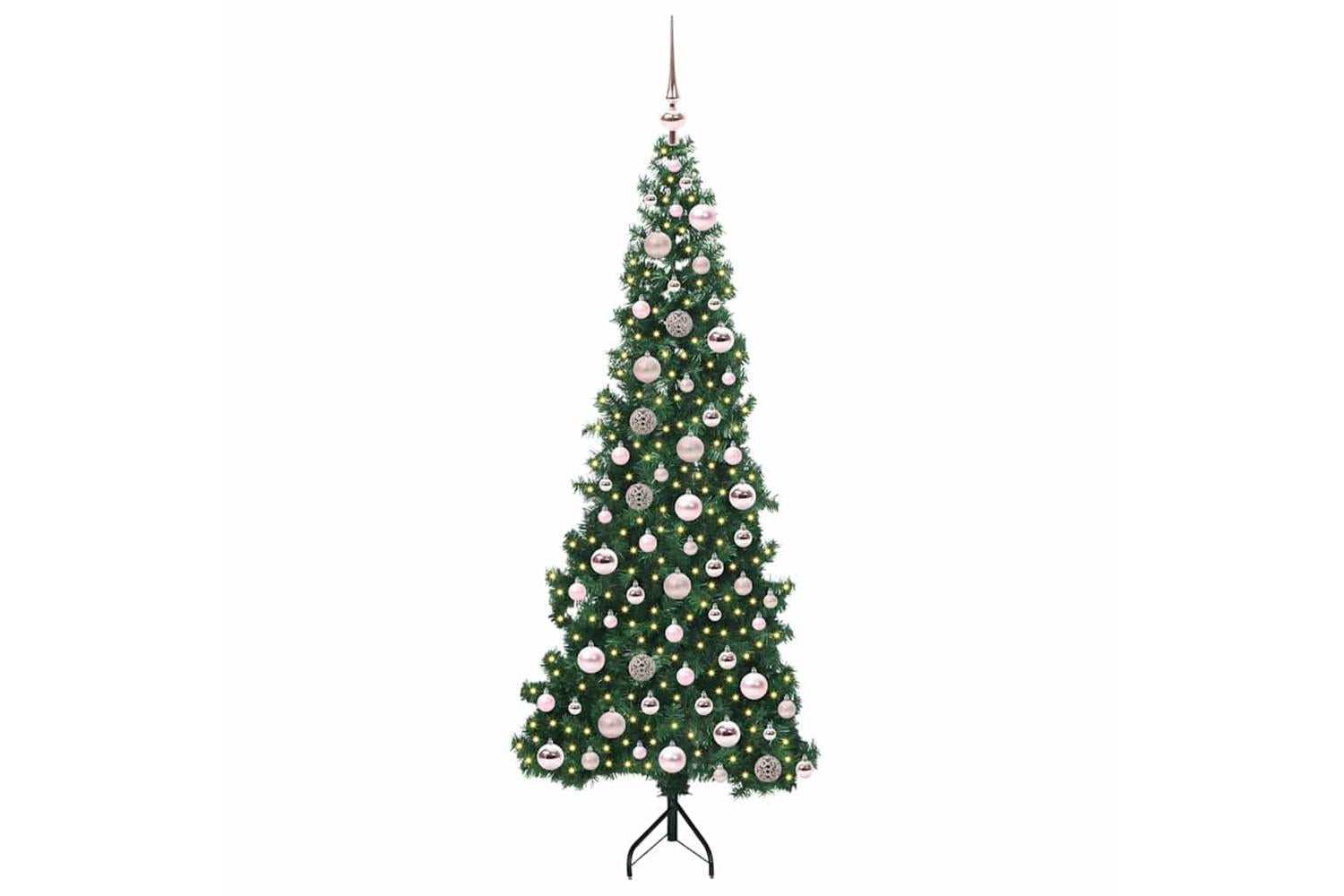 Vidaxl Corner Artificial Christmas Tree Green 180 Cm Pvc And Metal-3