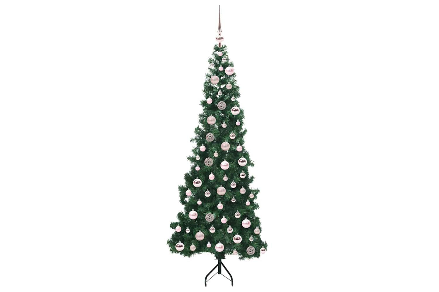 Vidaxl Corner Artificial Christmas Tree Green 180 Cm Pvc And Metal-4