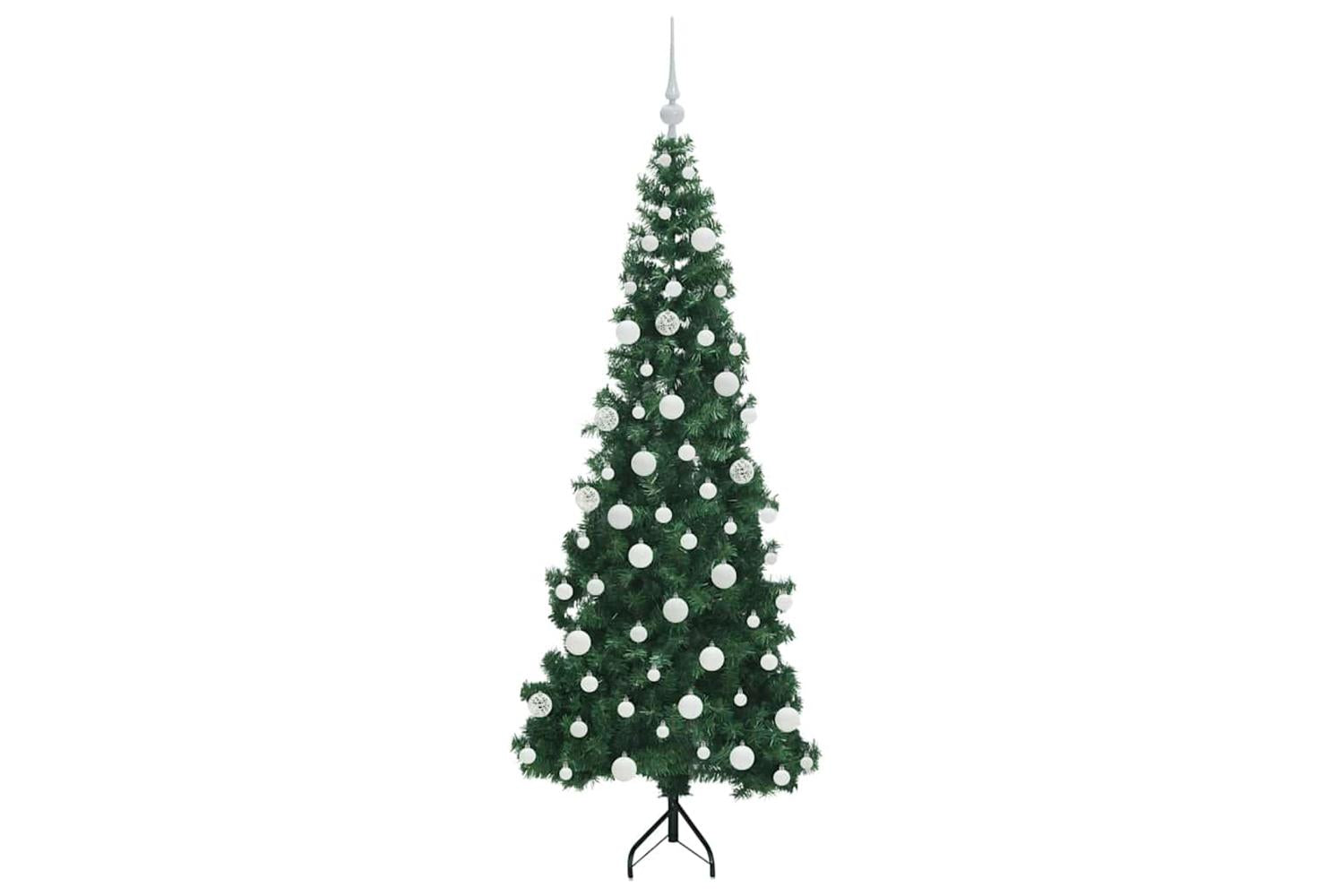 Vidaxl Corner Artificial Christmas Tree Green 180 Cm Pvc And Metal-4