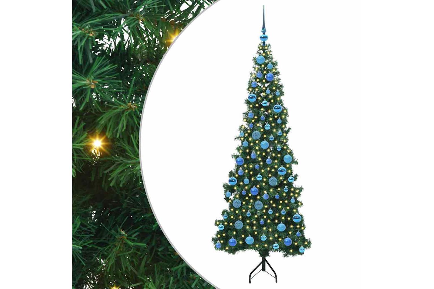 Vidaxl Corner Artificial Christmas Tree Green 180 Cm Pvc And Metal-2