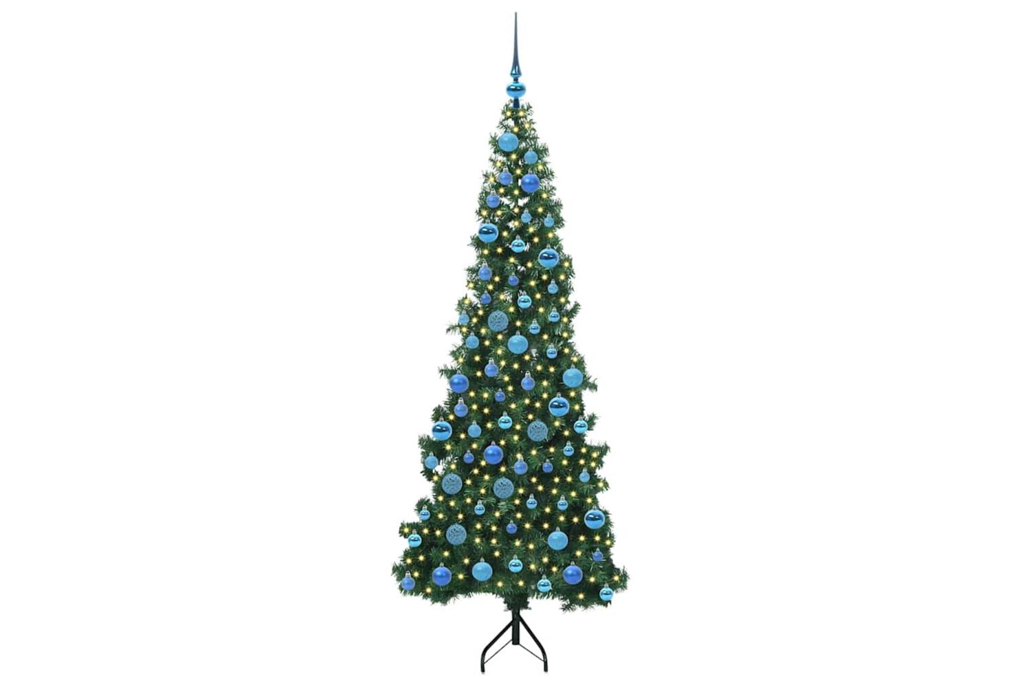 Vidaxl Corner Artificial Christmas Tree Green 180 Cm Pvc And Metal-3
