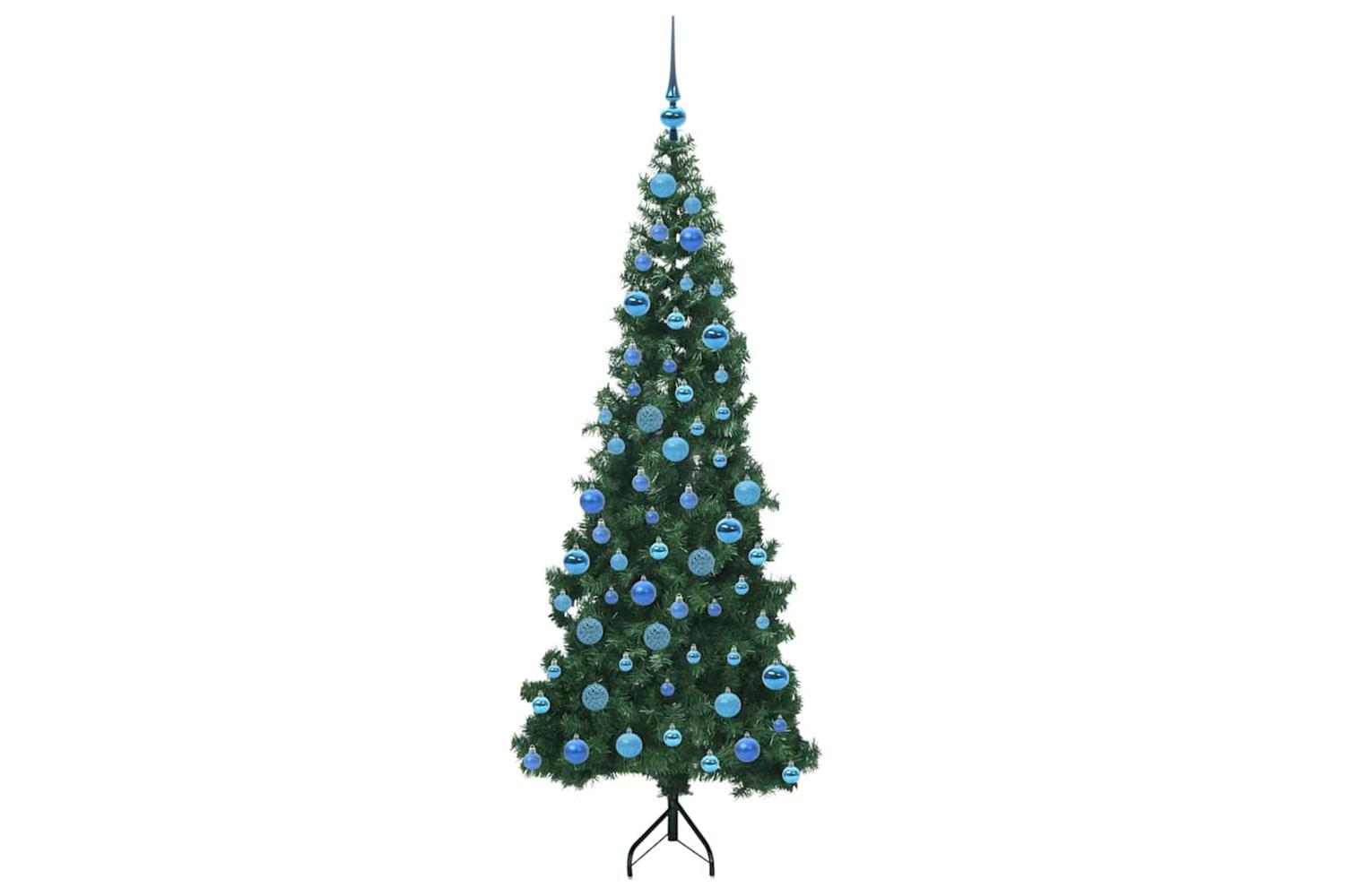 Vidaxl Corner Artificial Christmas Tree Green 180 Cm Pvc And Metal-4
