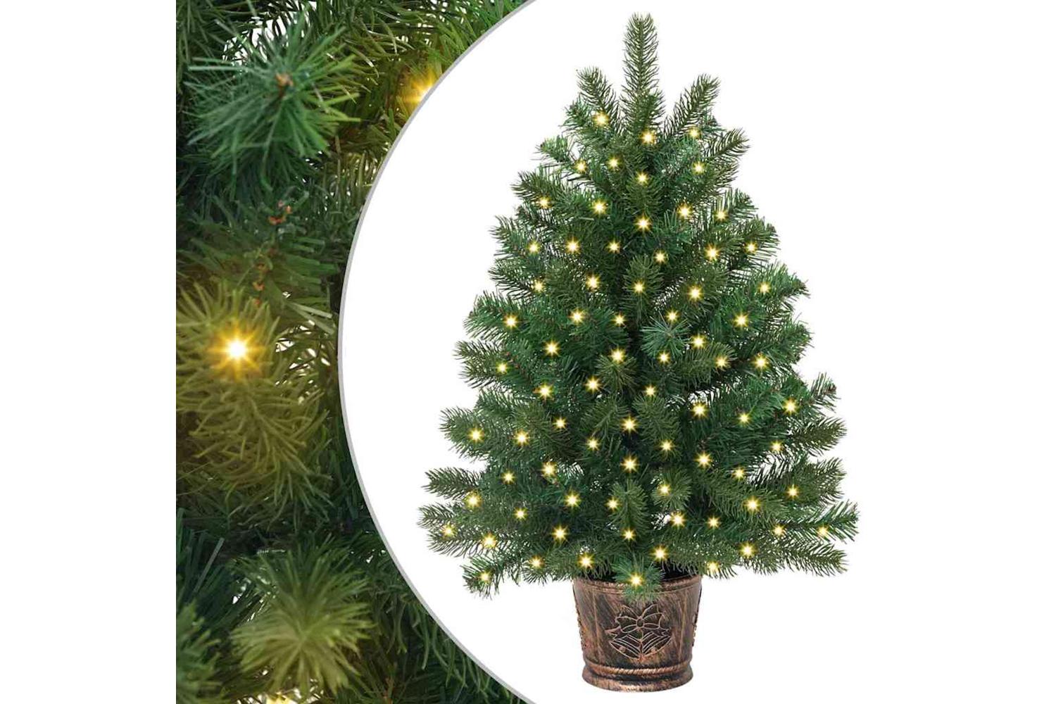 Vidaxl Artificial Christmas Tree With 150 Leds Green 95 Cm Pe And Pvc
