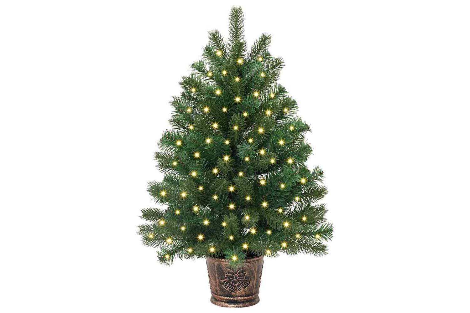 Vidaxl Artificial Christmas Tree With 150 Leds Green 95 Cm Pe And Pvc-3