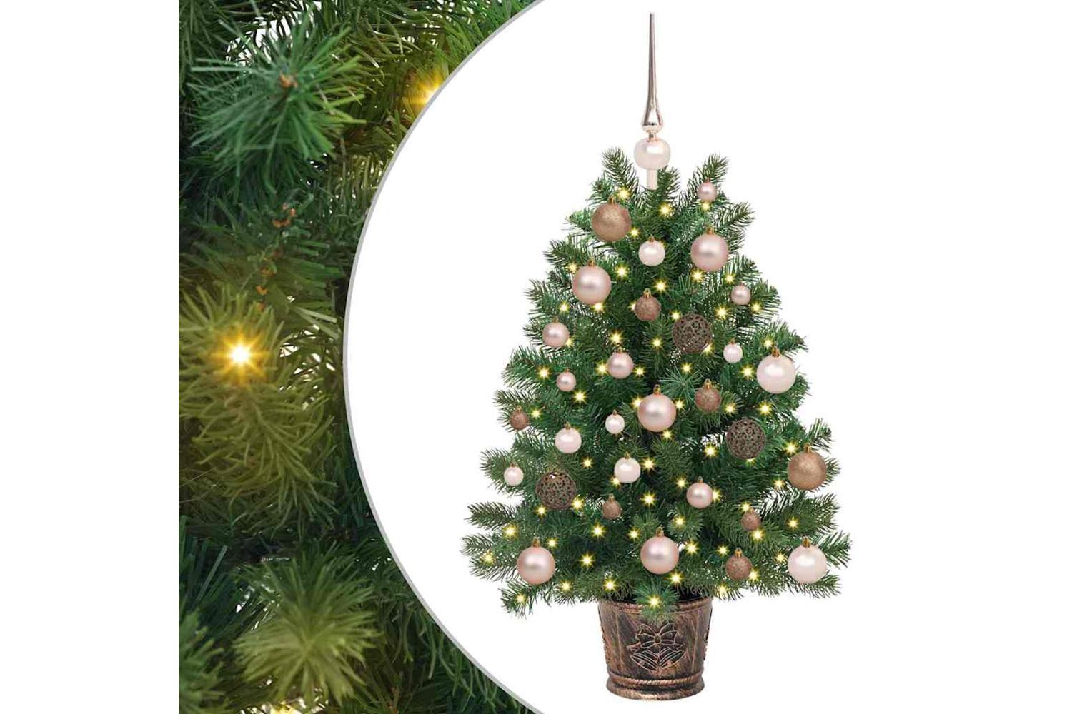 Vidaxl Artificial Christmas Tree With 150 Leds Green 95 Cm Pe And Pvc-2