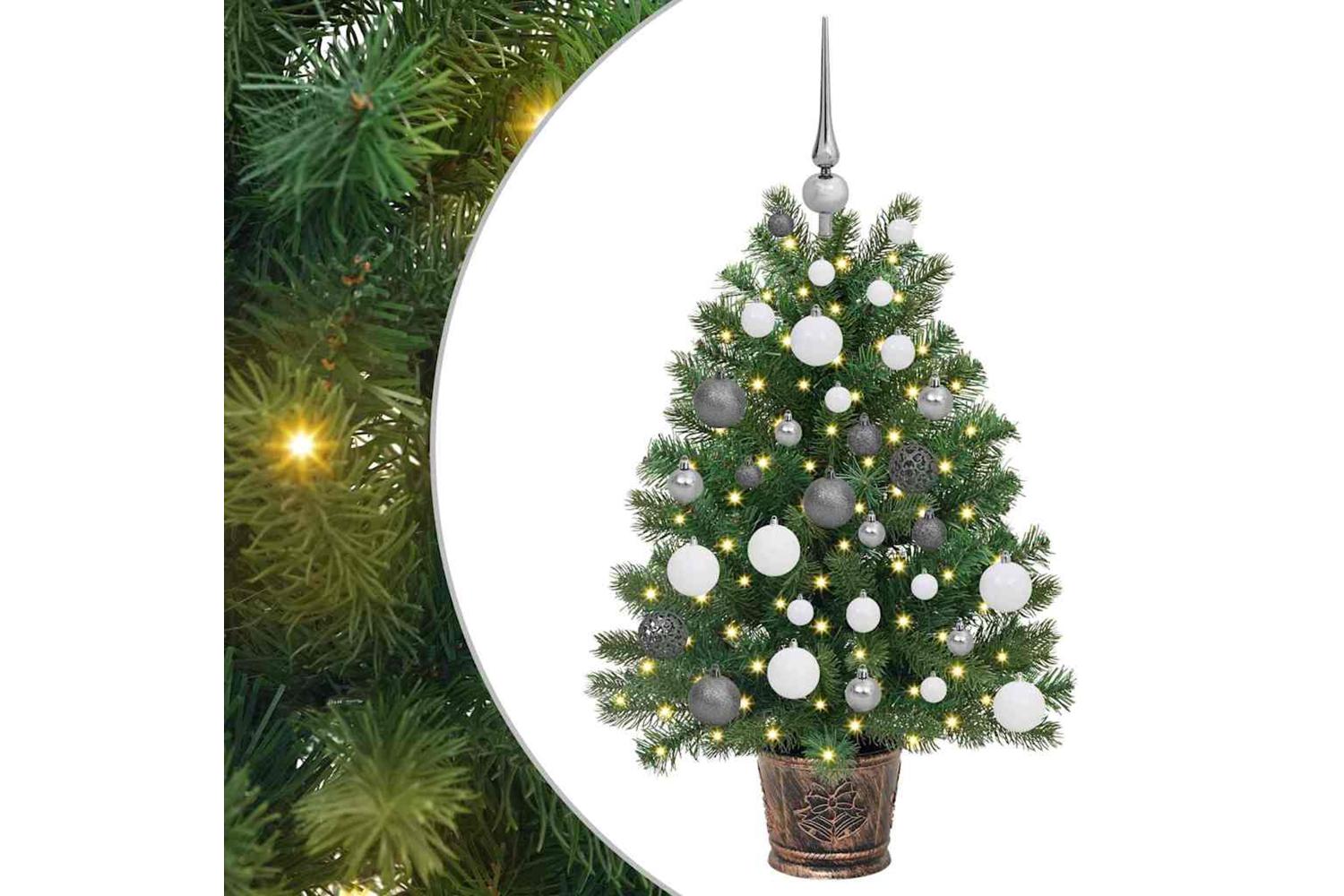 Vidaxl Artificial Christmas Tree With 150 Leds Green 95 Cm Pe And Pvc