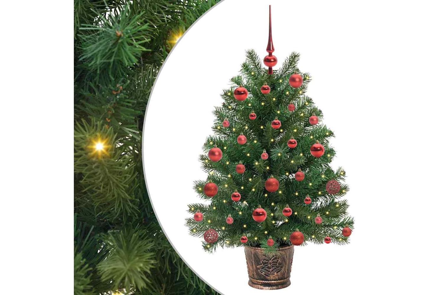 Vidaxl Artificial Christmas Tree With 150 Leds Green 95 Cm Pe And Pvc-2