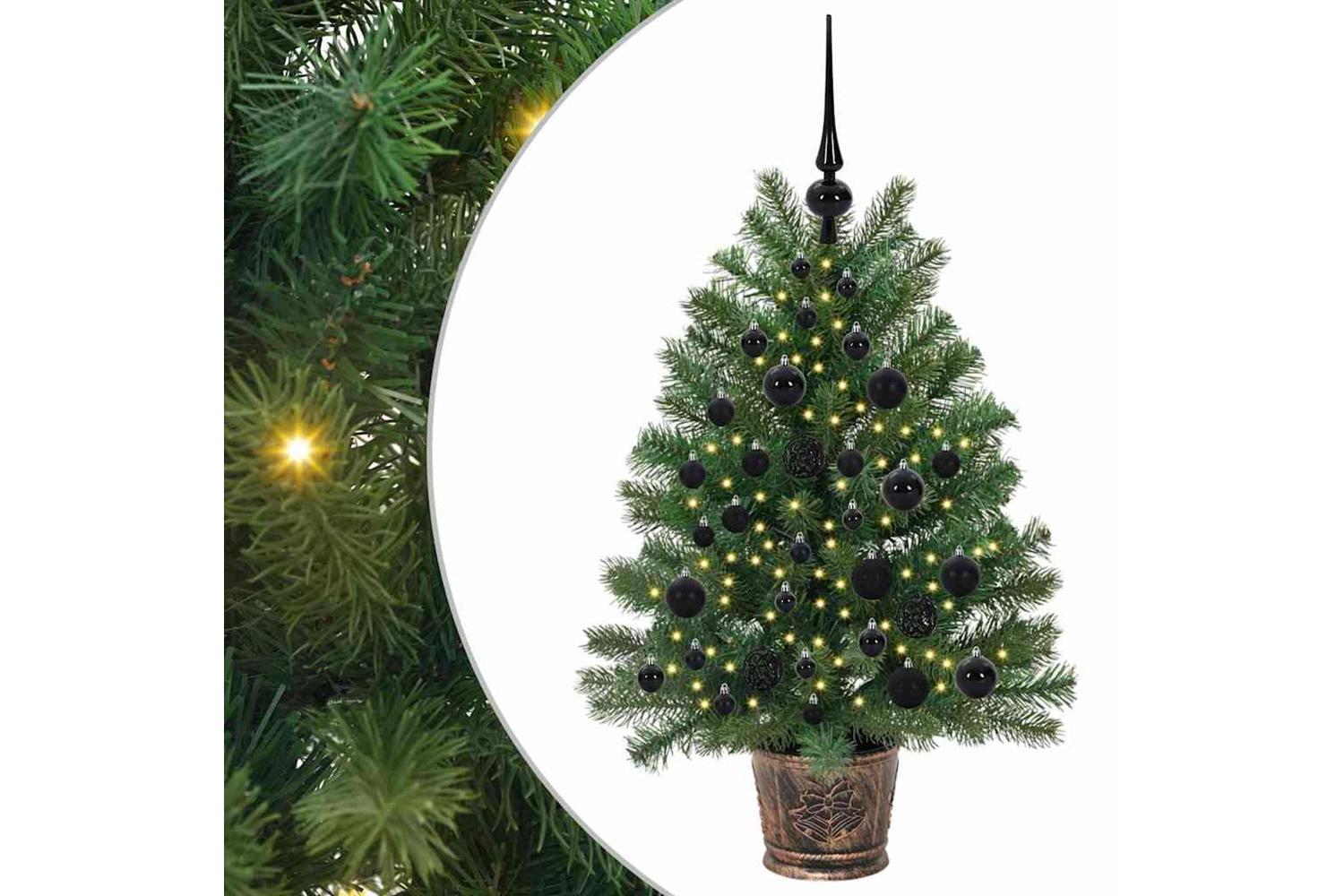 Vidaxl Artificial Christmas Tree With 150 Leds Green 95 Cm Pe And Pvc-2