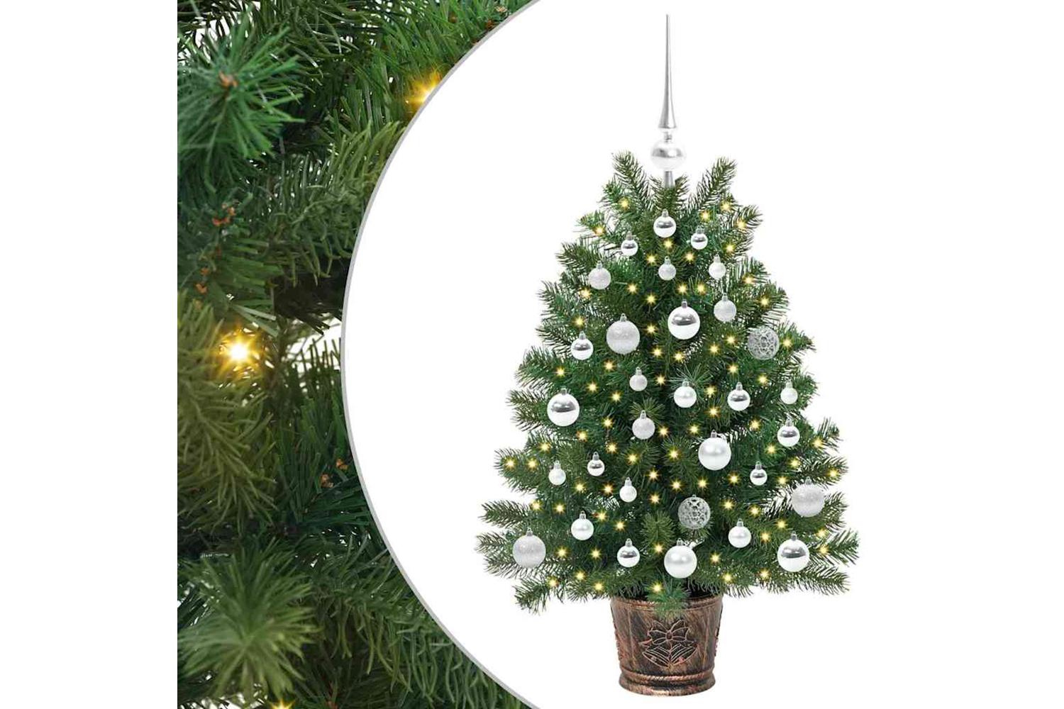 Vidaxl Artificial Christmas Tree With 150 Leds Green 95 Cm Pe And Pvc