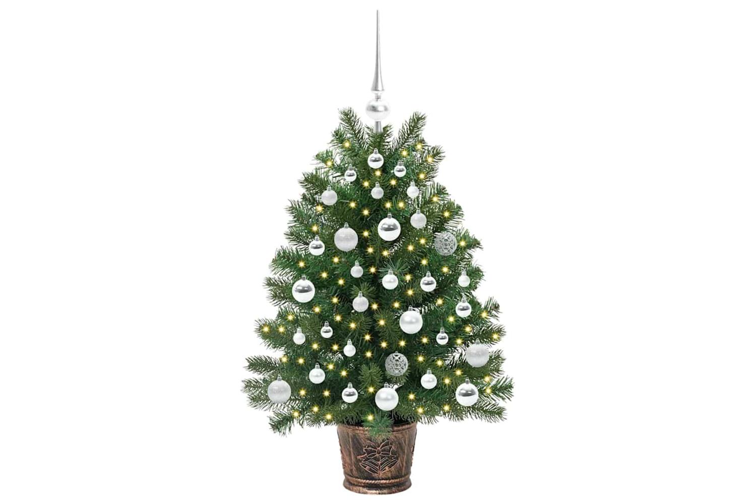 Vidaxl Artificial Christmas Tree With 150 Leds Green 95 Cm Pe And Pvc-3