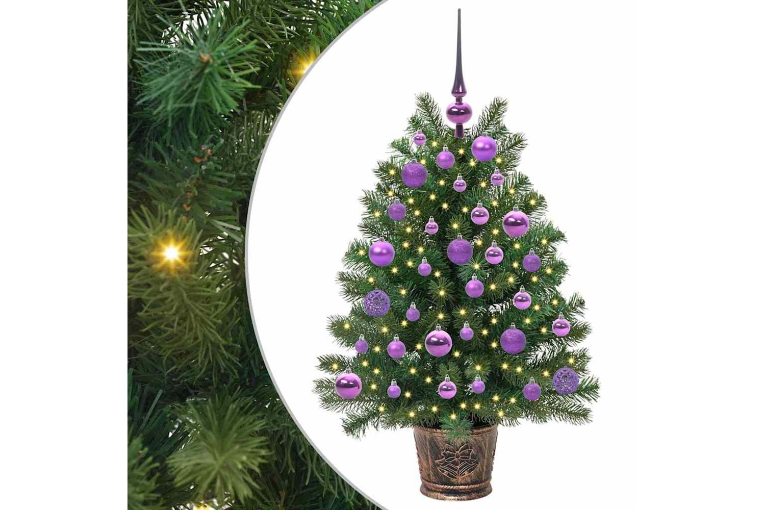 Vidaxl Artificial Christmas Tree With 150 Leds Green 95 Cm Pe And Pvc-2