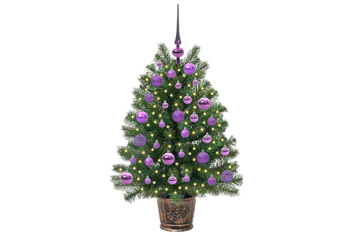 Vidaxl Artificial Christmas Tree With 150 Leds Green 95 Cm Pe And Pvc-3