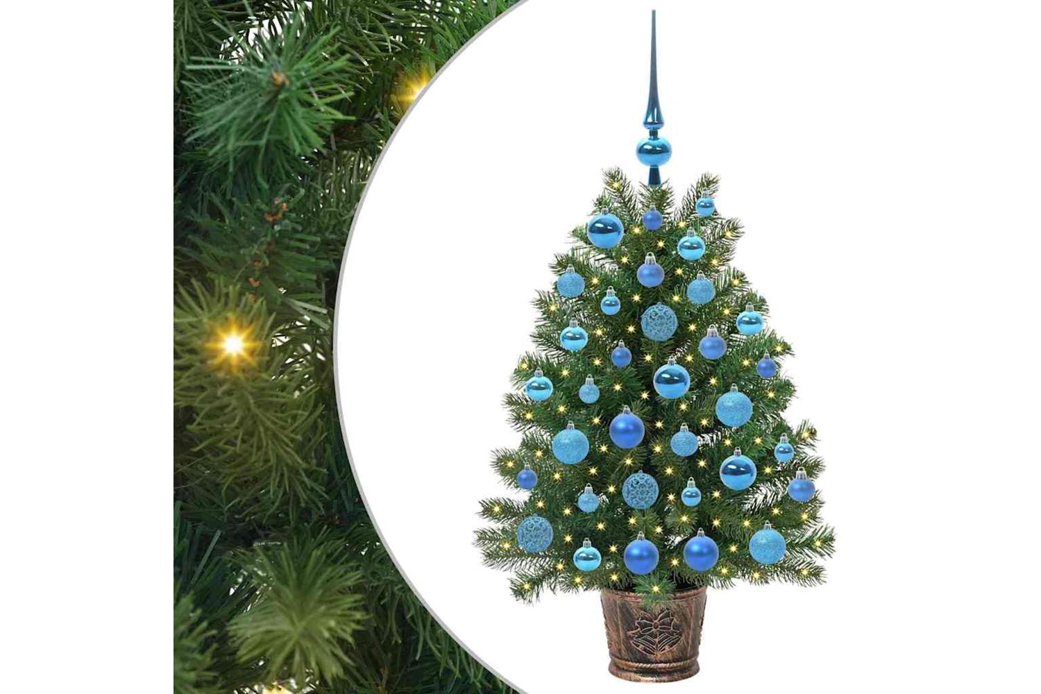Vidaxl Artificial Christmas Tree With 150 Leds Green 95 Cm Pe And Pvc