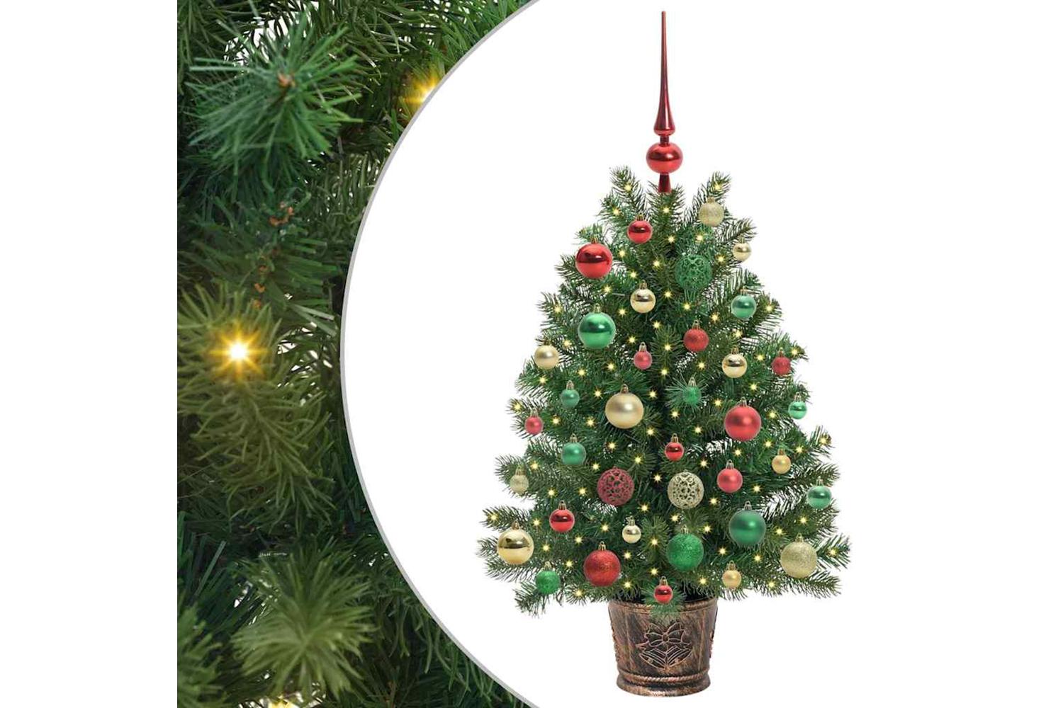 Vidaxl Artificial Christmas Tree With 150 Leds Green 95 Cm Pe And Pvc-2