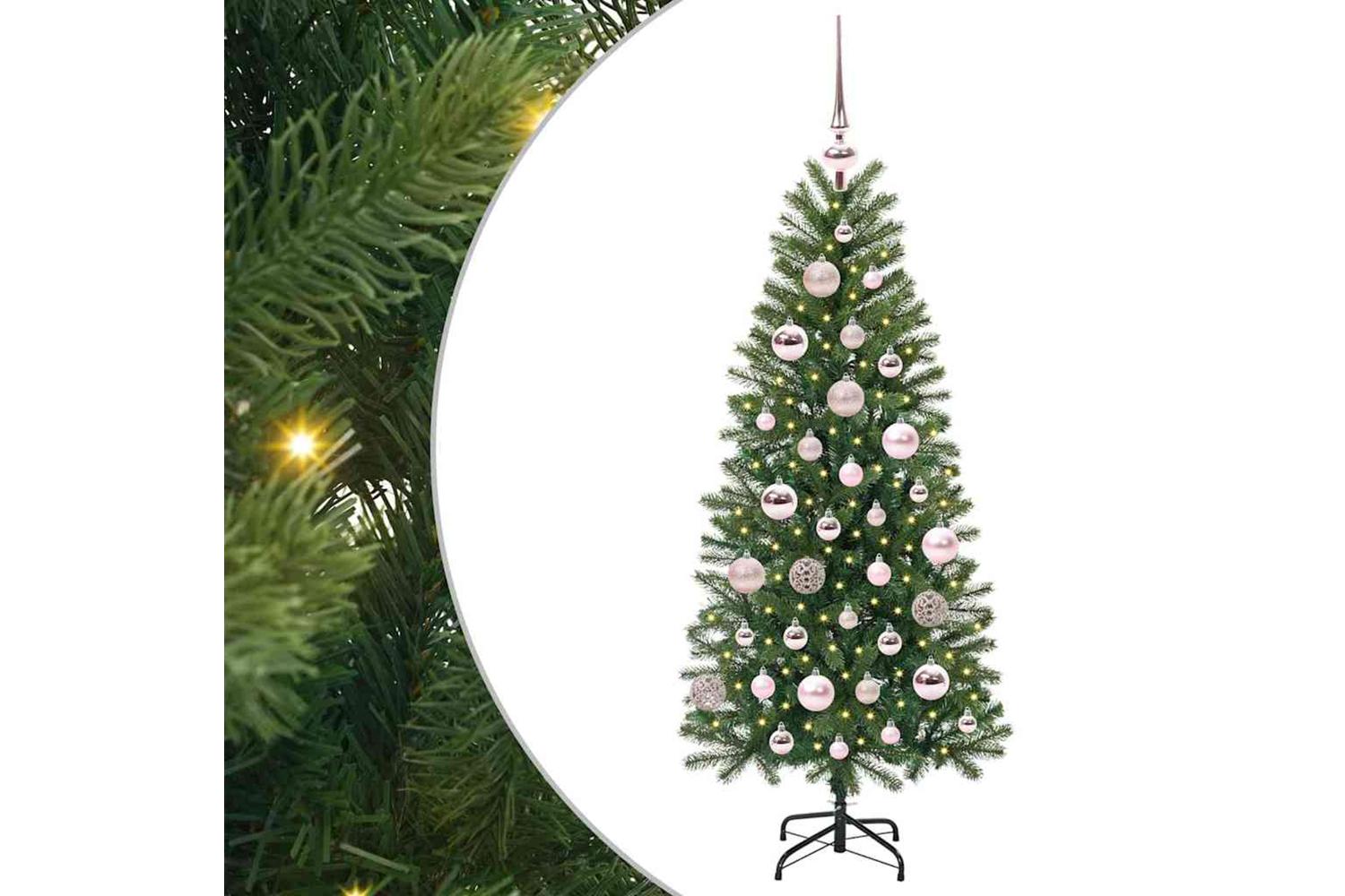 Vidaxl Artificial Christmas Tree With 150 Leds Green 120 Cm Pe And Pvc-2