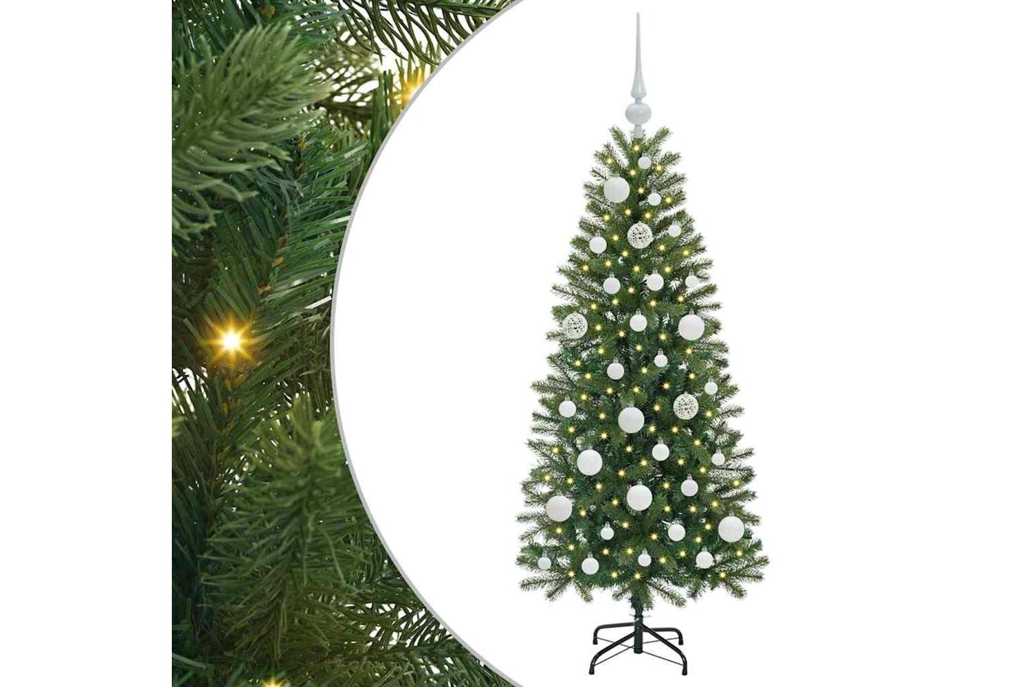 Vidaxl Artificial Christmas Tree With 150 Leds Green 120 Cm Pe And Pvc-2