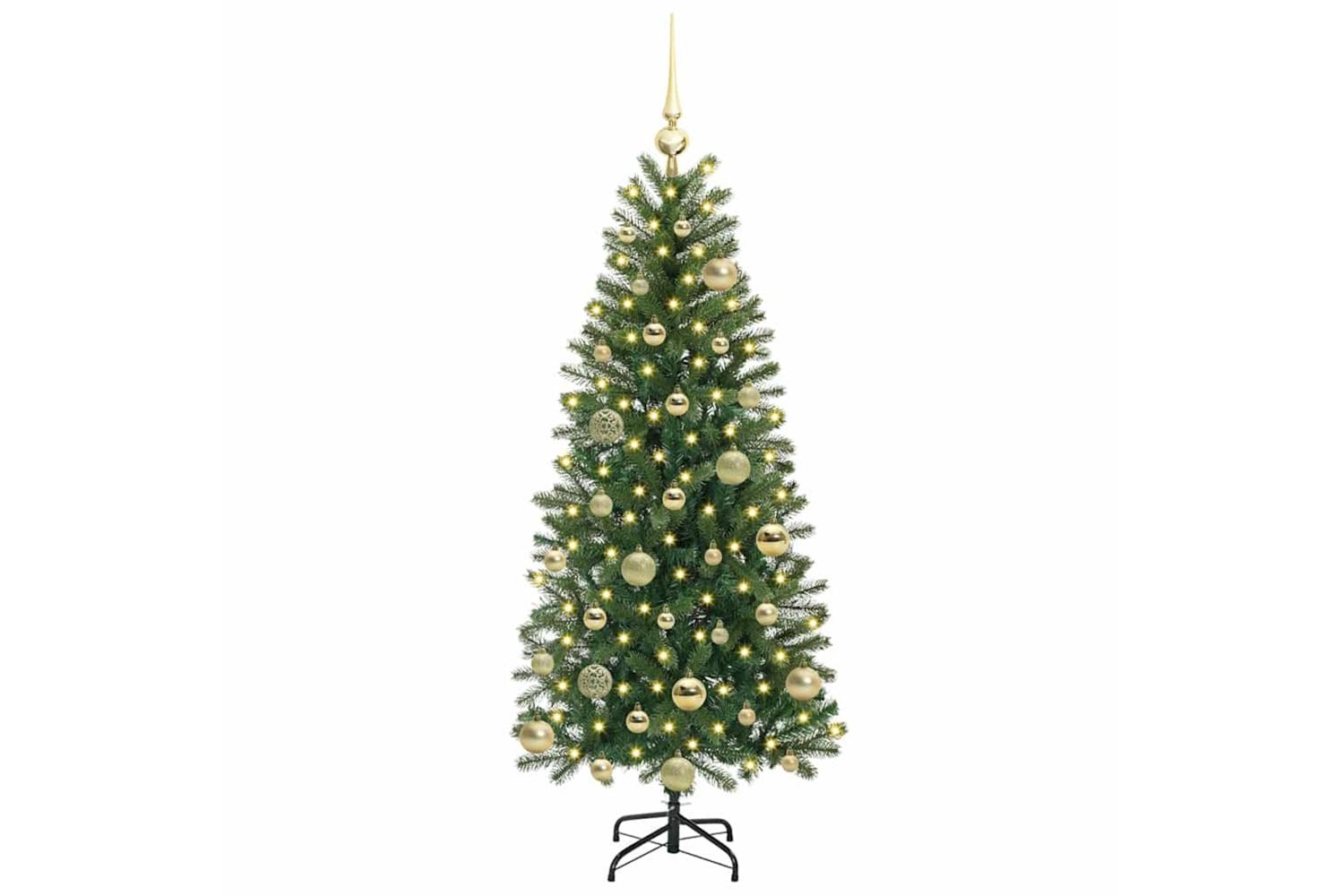 Vidaxl Artificial Christmas Tree With 150 Leds Green 120 Cm Pe And Pvc-3
