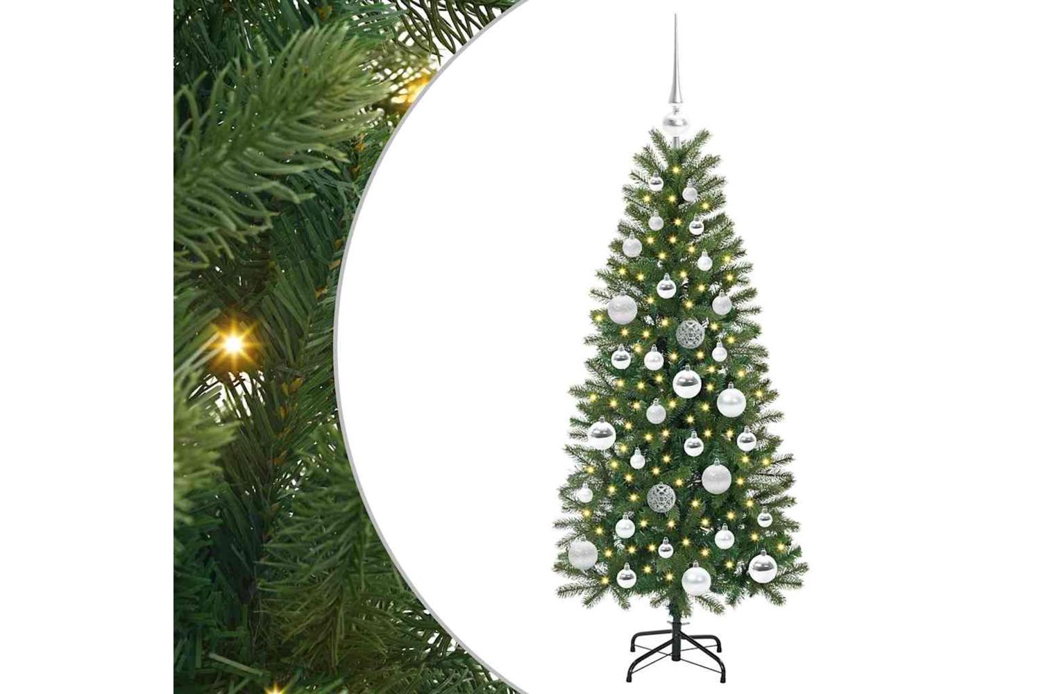 Vidaxl Artificial Christmas Tree With 150 Leds Green 120 Cm Pe And Pvc-2