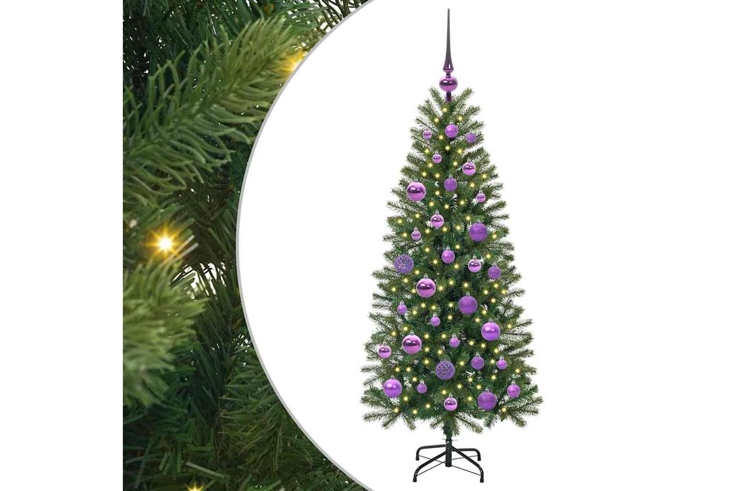 Vidaxl Artificial Christmas Tree With 150 Leds Green 120 Cm Pe And Pvc-2