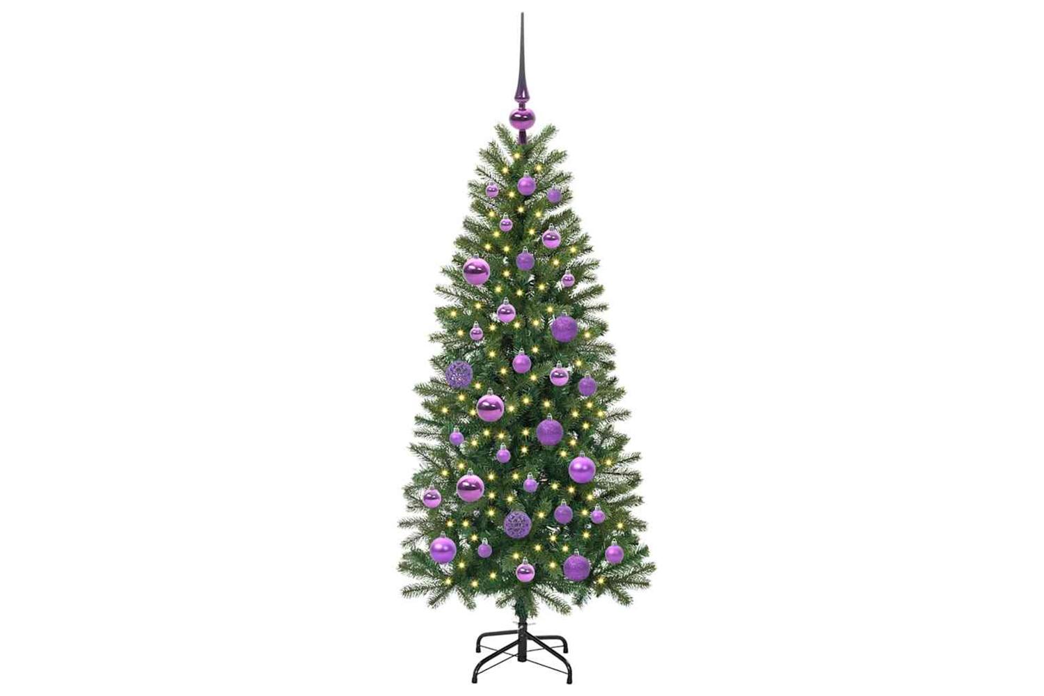 Vidaxl Artificial Christmas Tree With 150 Leds Green 120 Cm Pe And Pvc-3