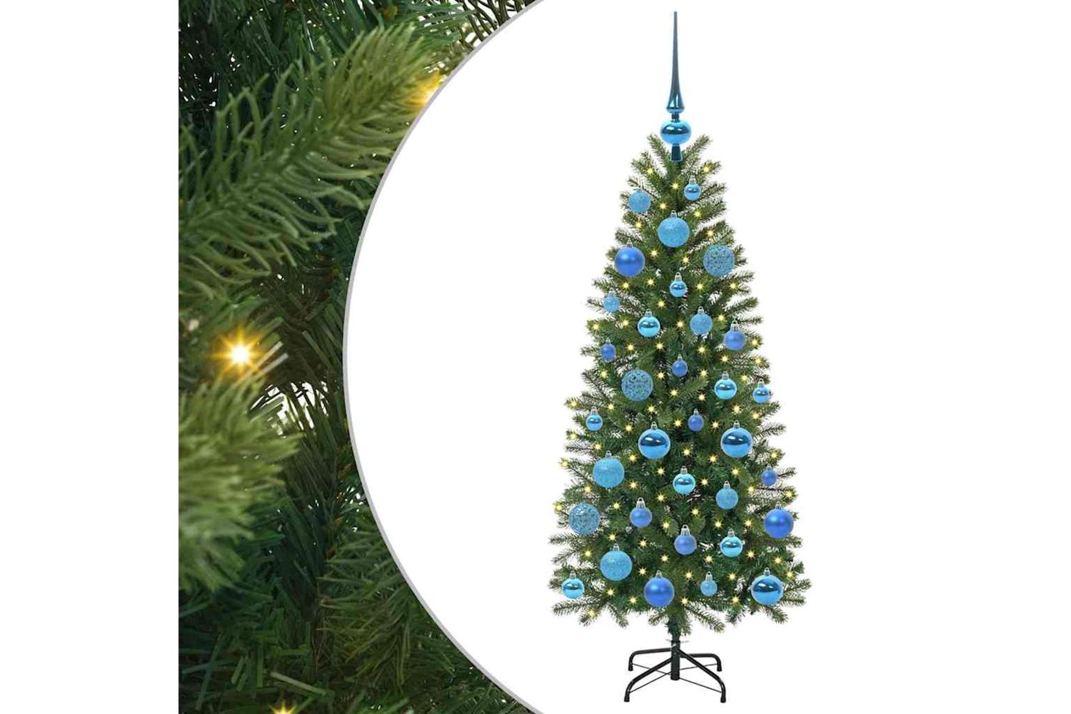 Vidaxl Artificial Christmas Tree With 150 Leds Green 120 Cm Pe And Pvc-2