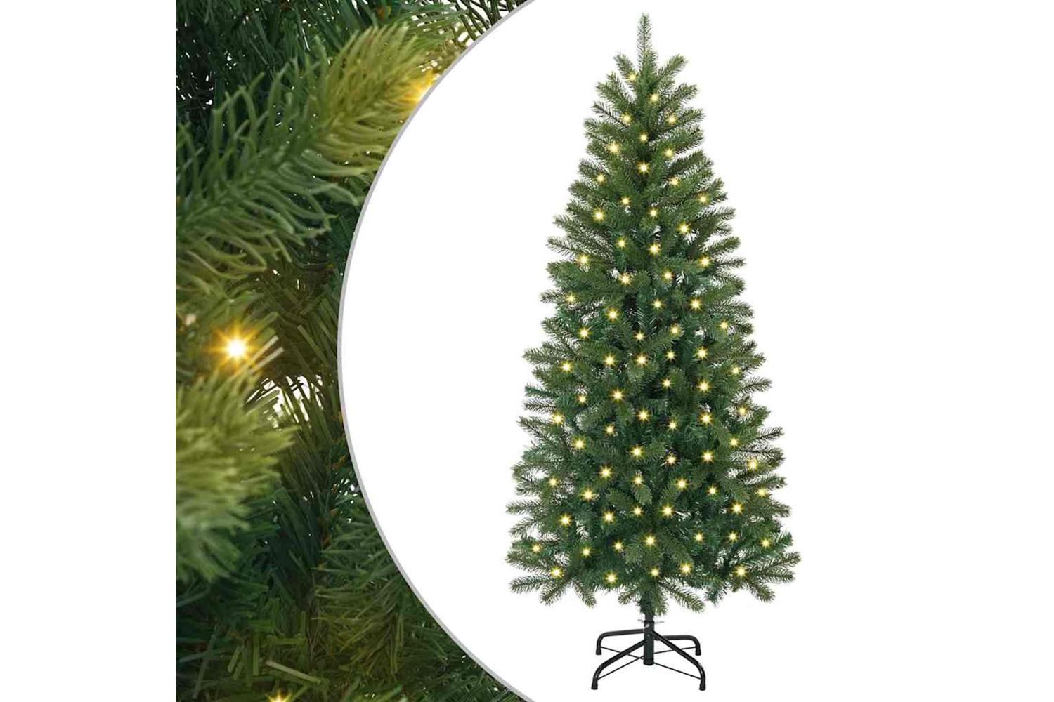 Vidaxl Artificial Christmas Tree With 150 Leds Green 150 Cm Pe And Pvc-2