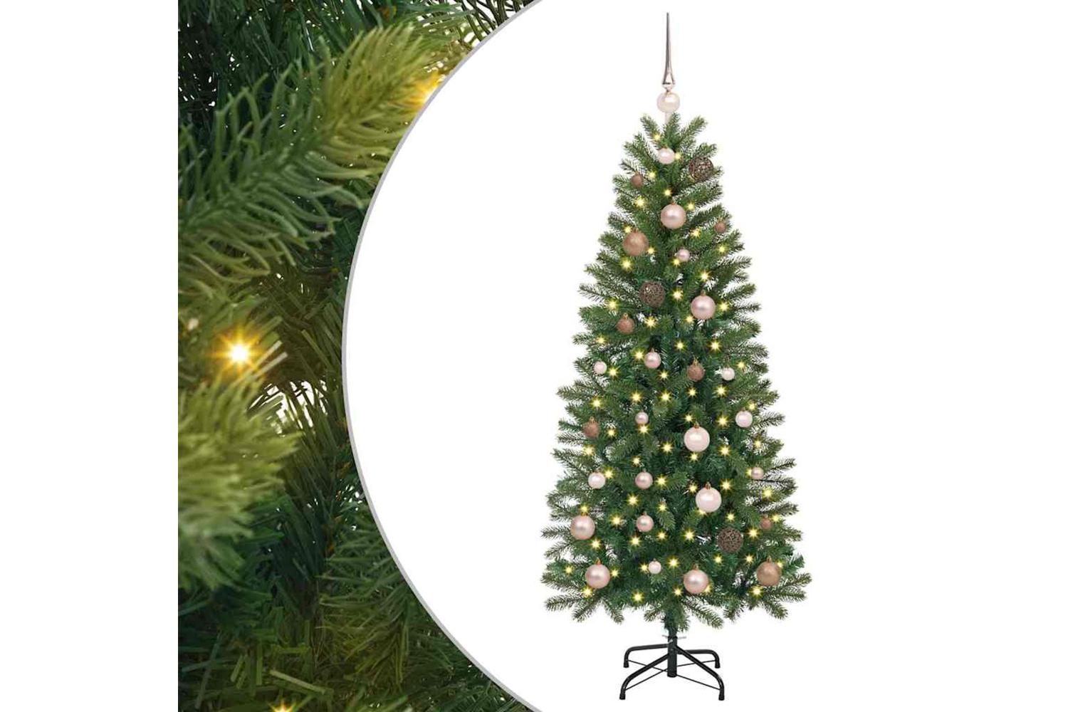 Vidaxl Artificial Christmas Tree With 150 Leds Green 150 Cm Pe And Pvc-2