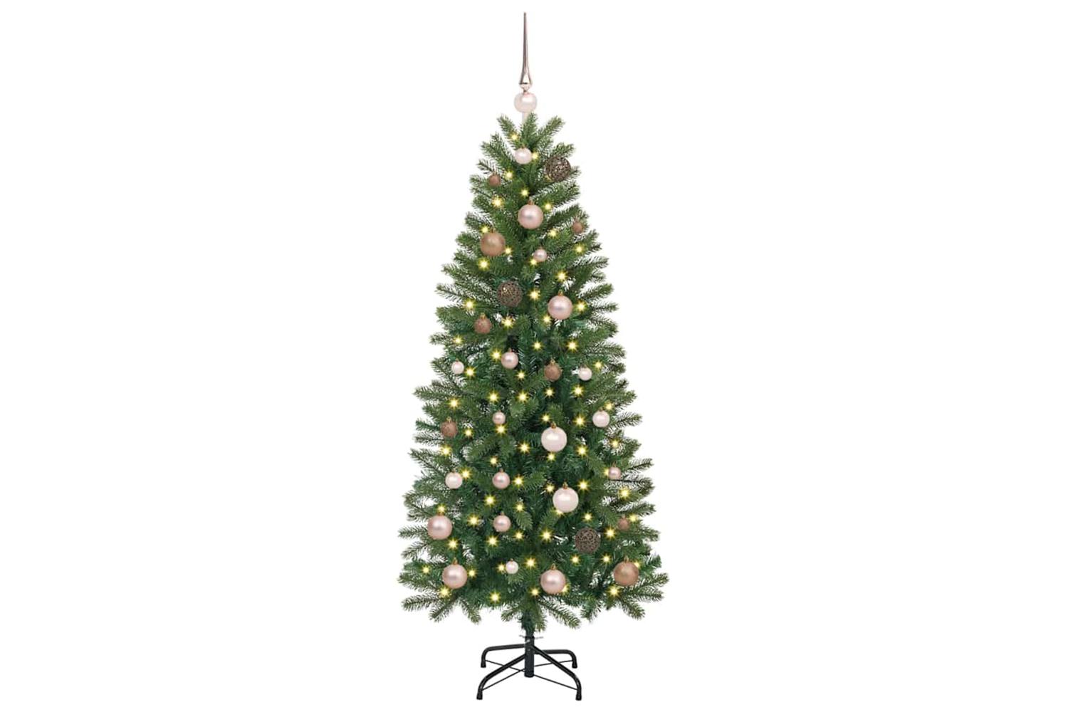 Vidaxl Artificial Christmas Tree With 150 Leds Green 150 Cm Pe And Pvc-3