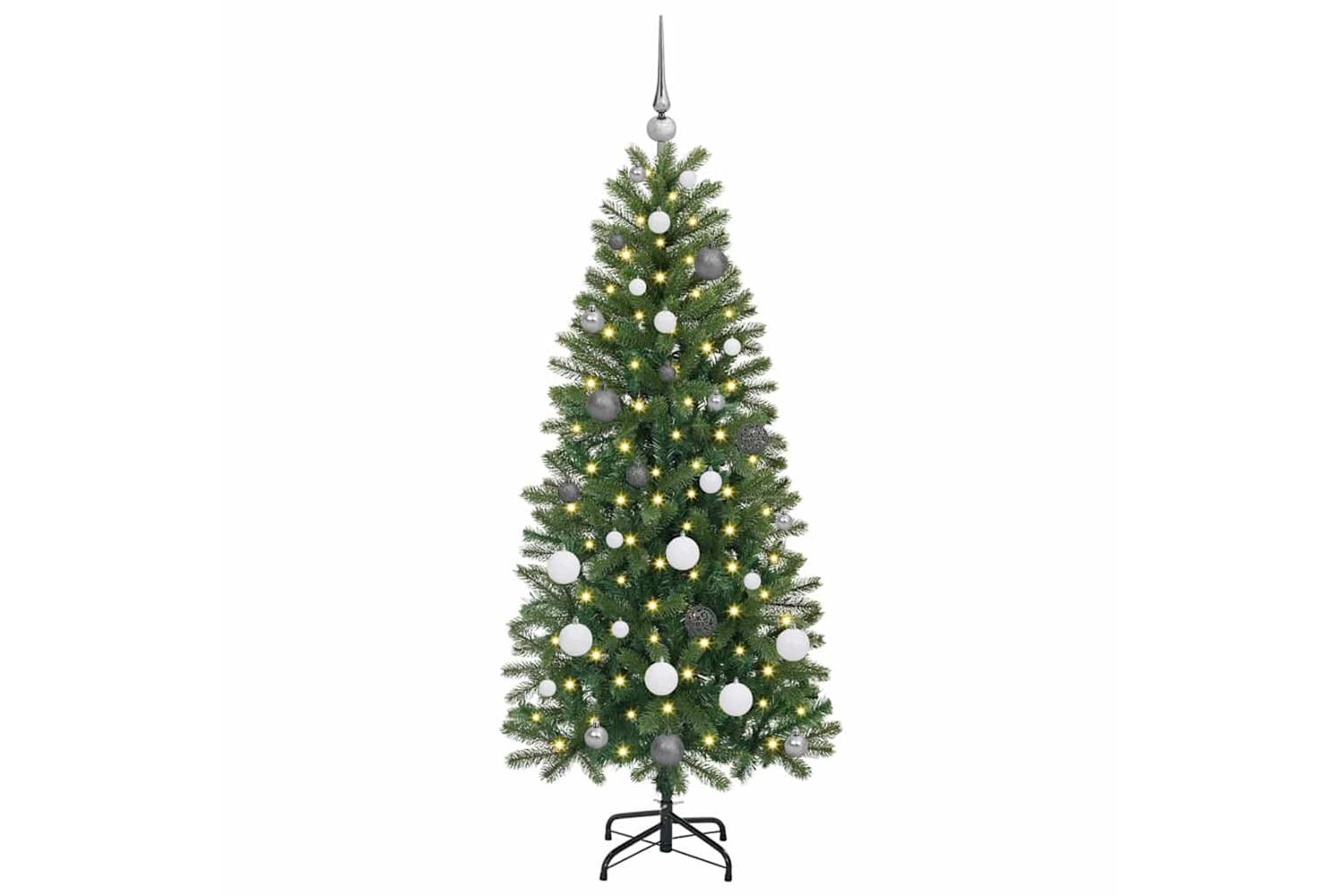 Vidaxl Artificial Christmas Tree With 150 Leds Green 150 Cm Pe And Pvc-3