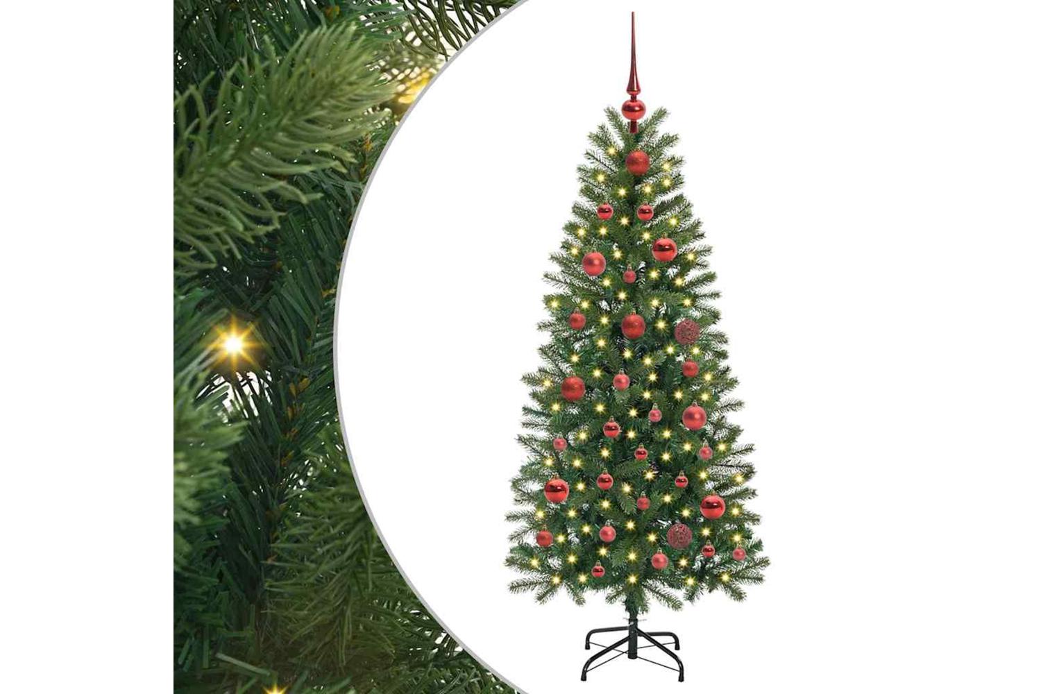 Vidaxl Artificial Christmas Tree With 150 Leds Green 150 Cm Pe And Pvc-2