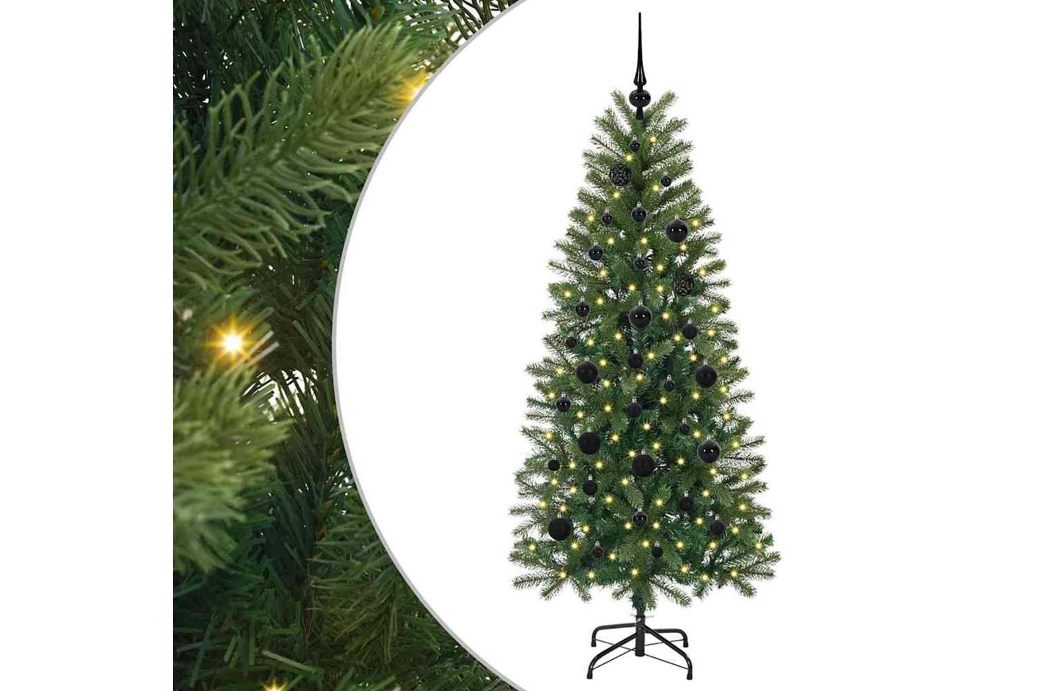 Vidaxl Artificial Christmas Tree With 150 Leds Green 150 Cm Pe And Pvc-2