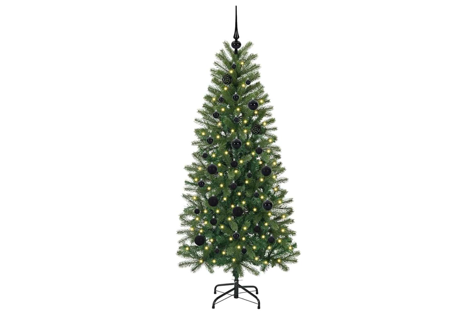 Vidaxl Artificial Christmas Tree With 150 Leds Green 150 Cm Pe And Pvc-3