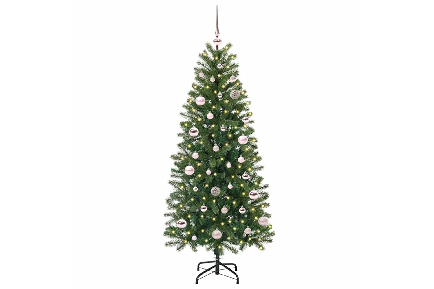 Vidaxl Artificial Christmas Tree With 150 Leds Green 150 Cm Pe And Pvc-2