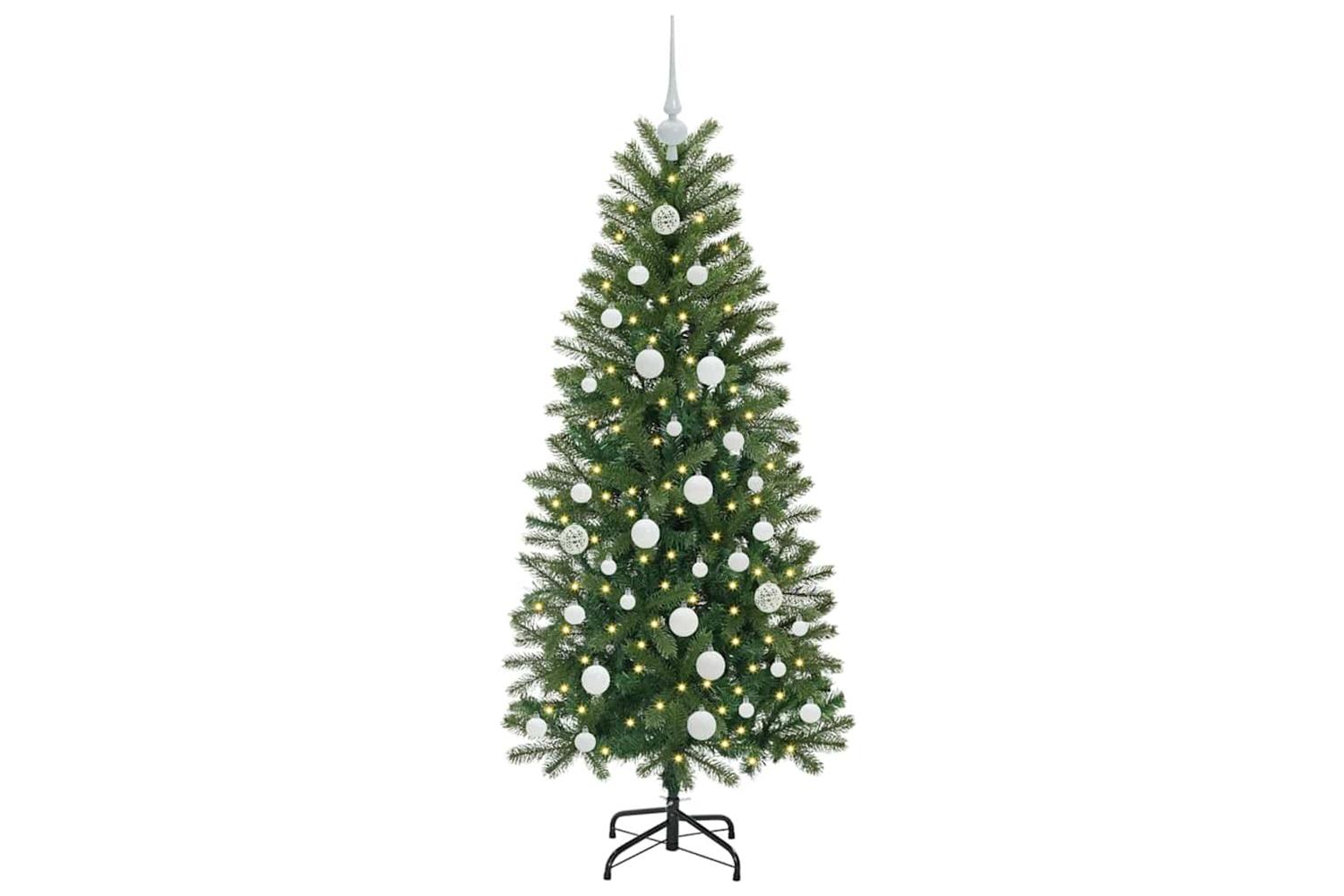 Vidaxl Artificial Christmas Tree With 150 Leds Green 150 Cm Pe And Pvc-3