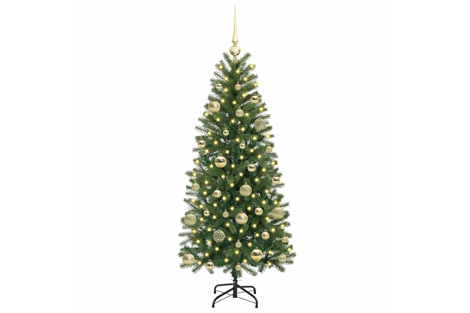 Vidaxl Artificial Christmas Tree With 150 Leds Green 150 Cm Pe And Pvc-3